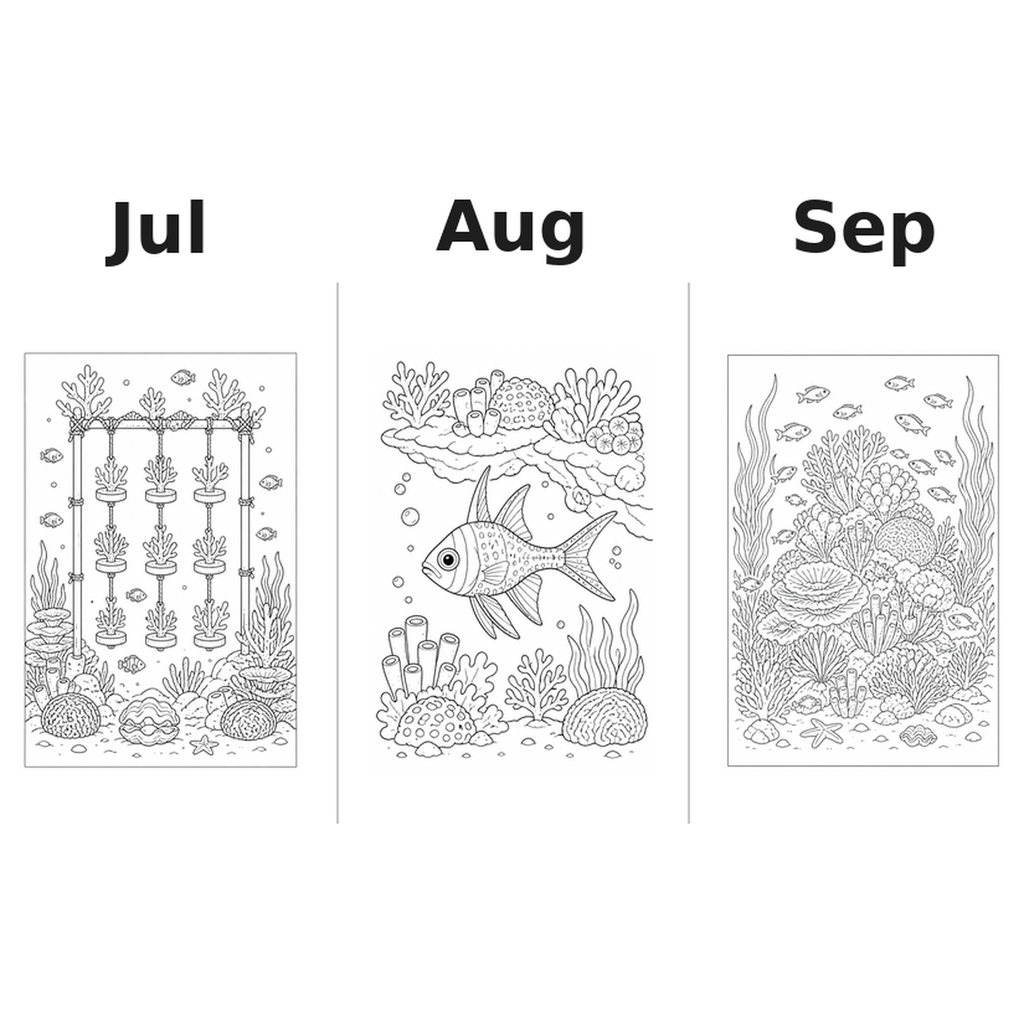 coral_reefs_medium Kalender 2027 Motive Ausmalen 3