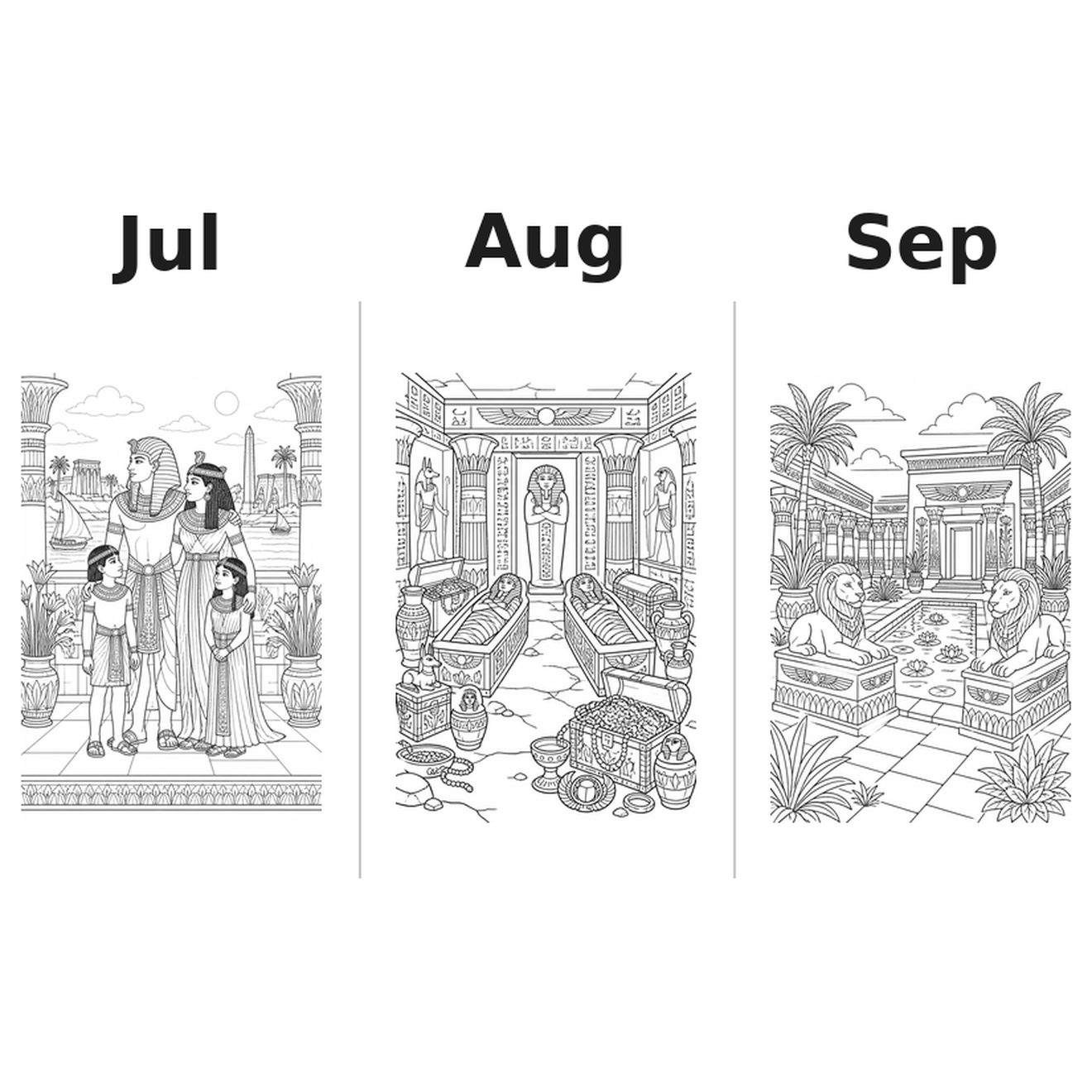egypt Kalender 2027 Motive Ausmalen 3