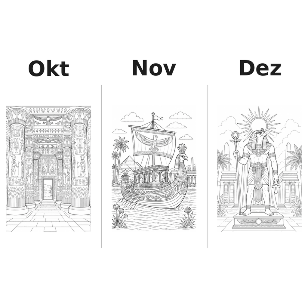 egypt Kalender 2027 Motive Ausmalen 4
