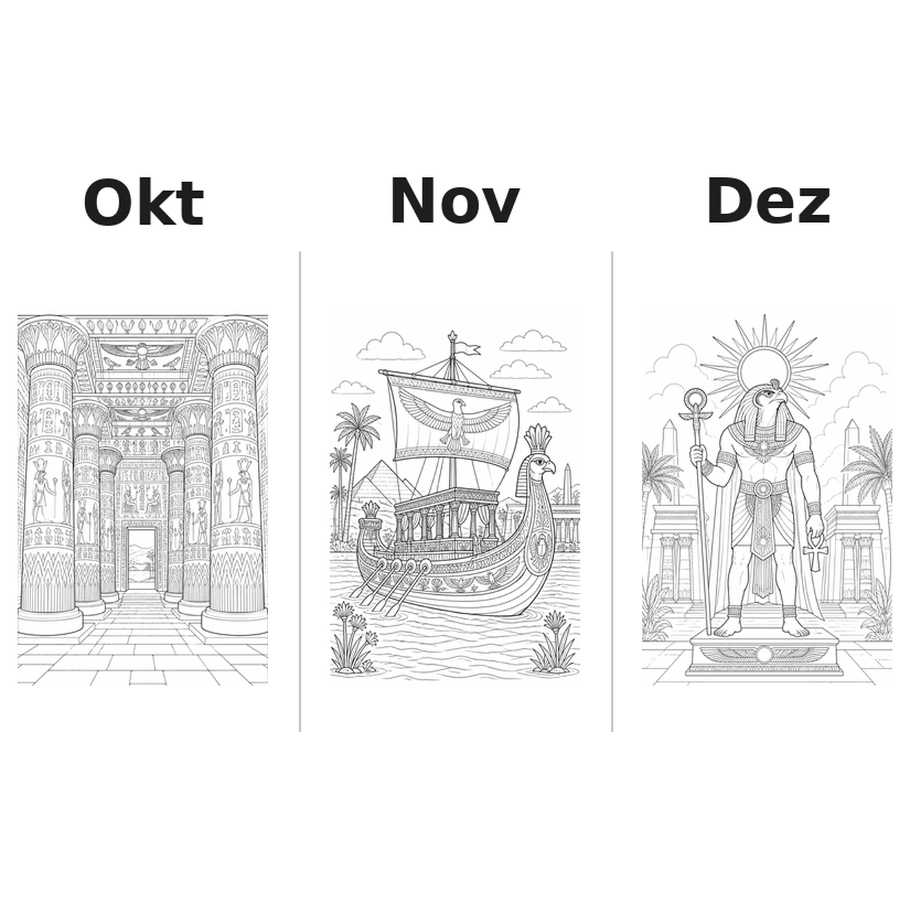egypt Kalender 2027 Motive Ausmalen 4