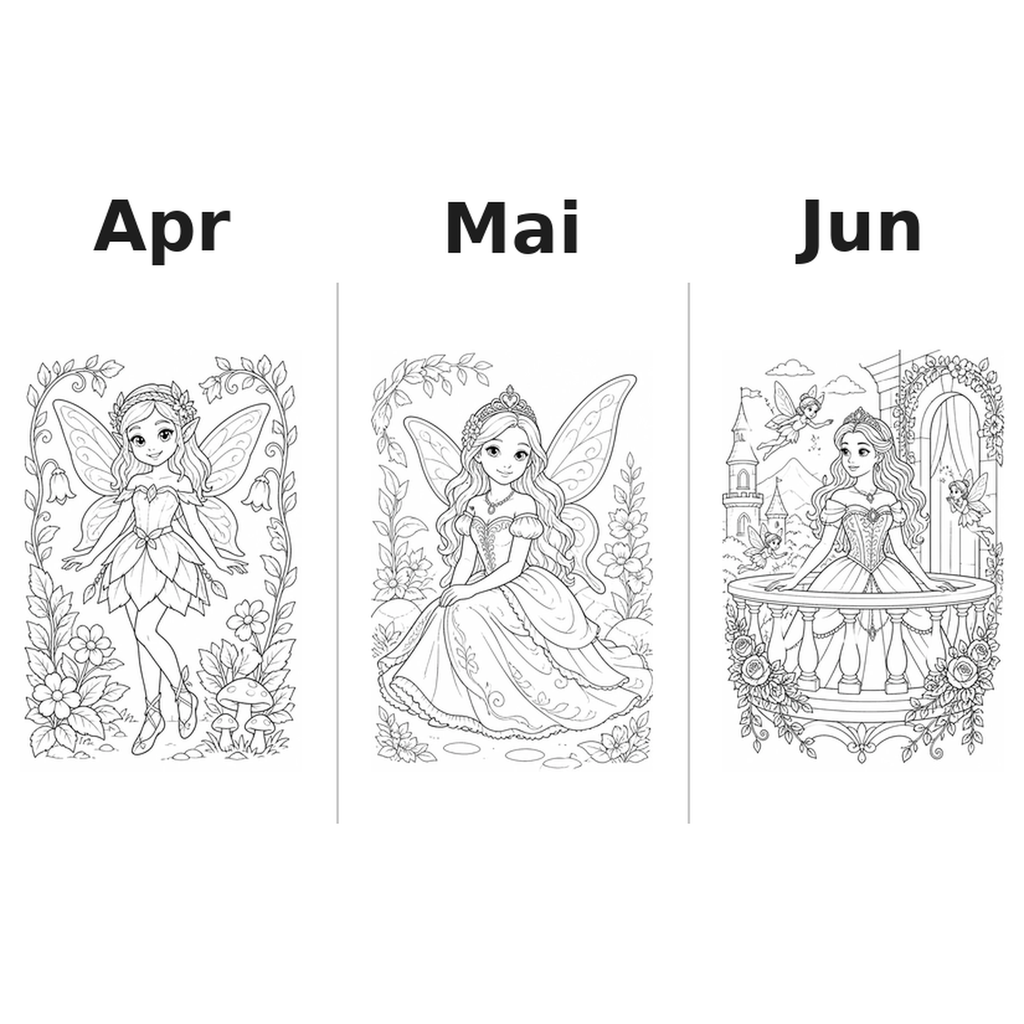 fairies Kalender 2027 Motive Ausmalen 2