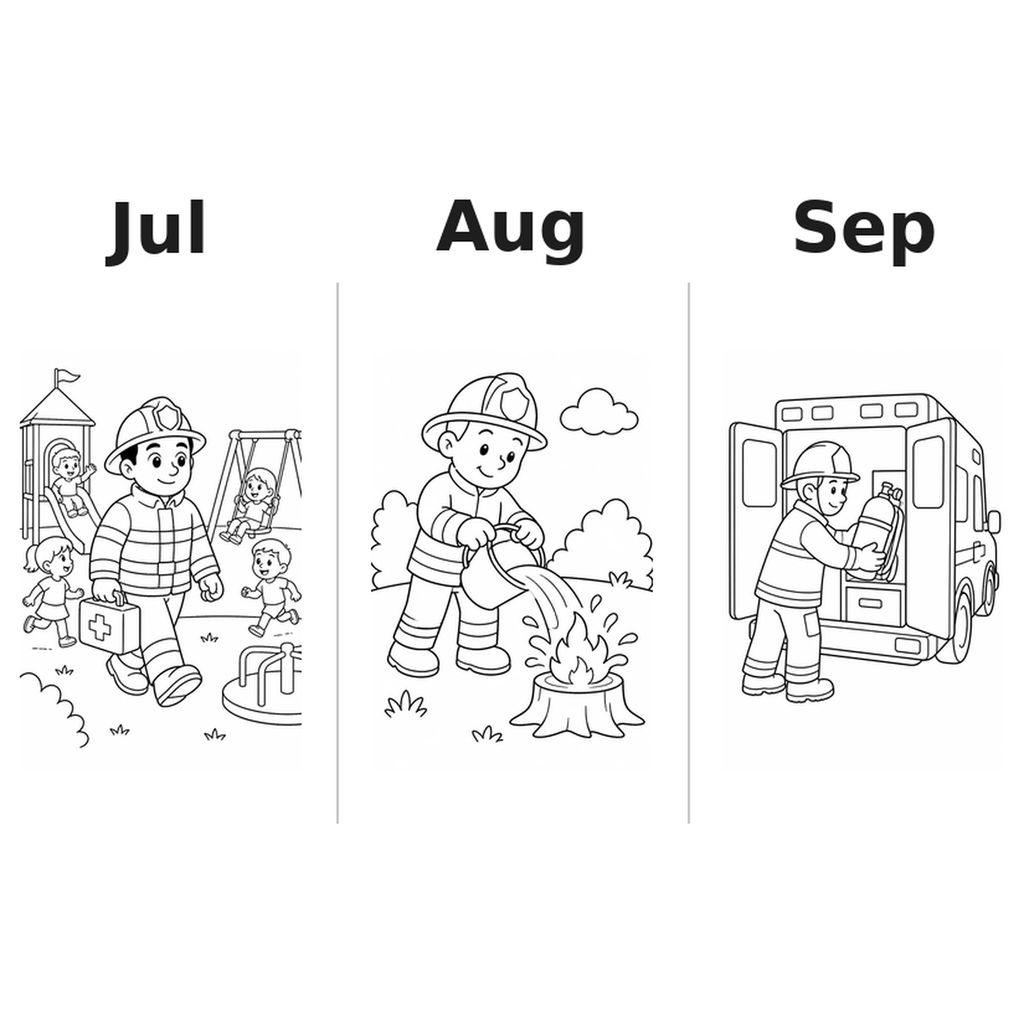 firefighter_comic_style_low Kalender 2027 Motive Ausmalen 3