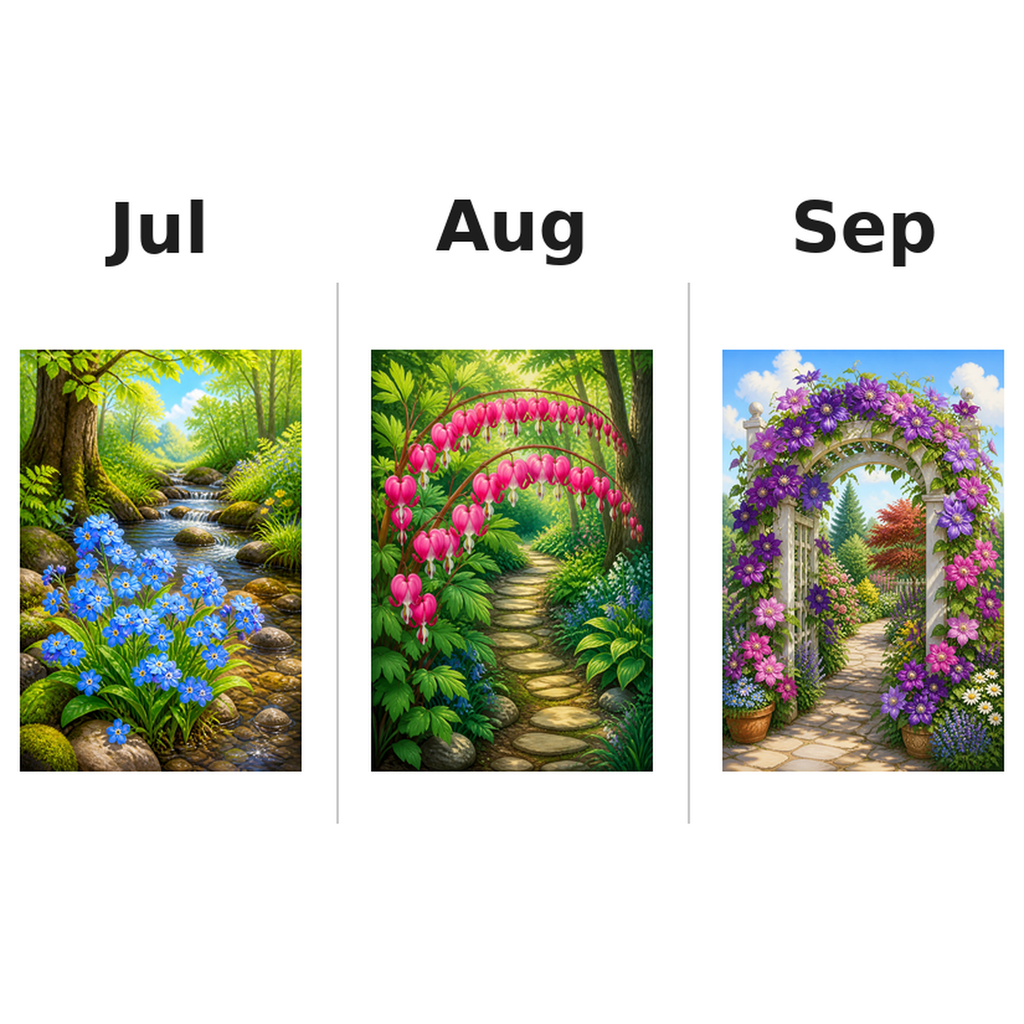 flowers_medium Kalender 2027 Motive ausgemalt 3
