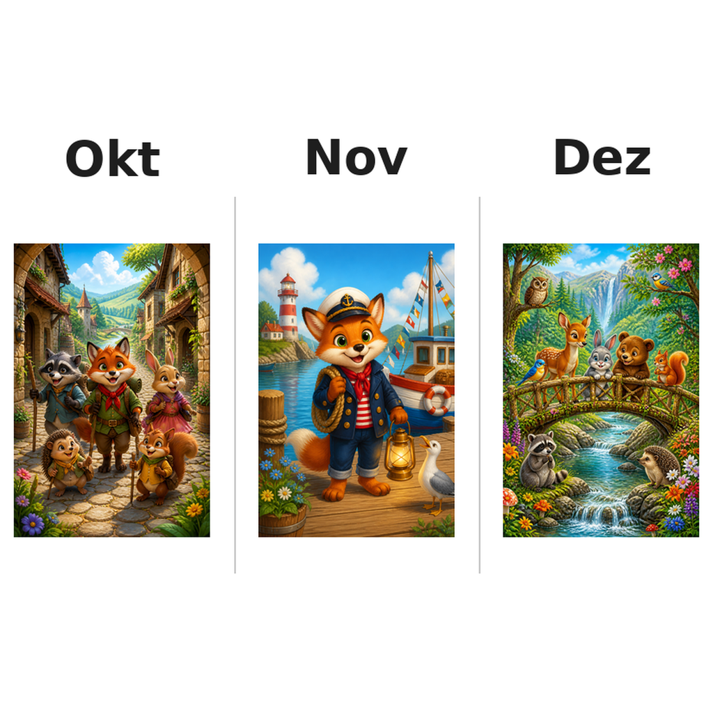 forest_animals Kalender 2027 Motive ausgemalt 4