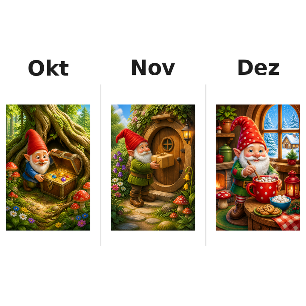 gnomes_medium Kalender 2027 Motive ausgemalt 4