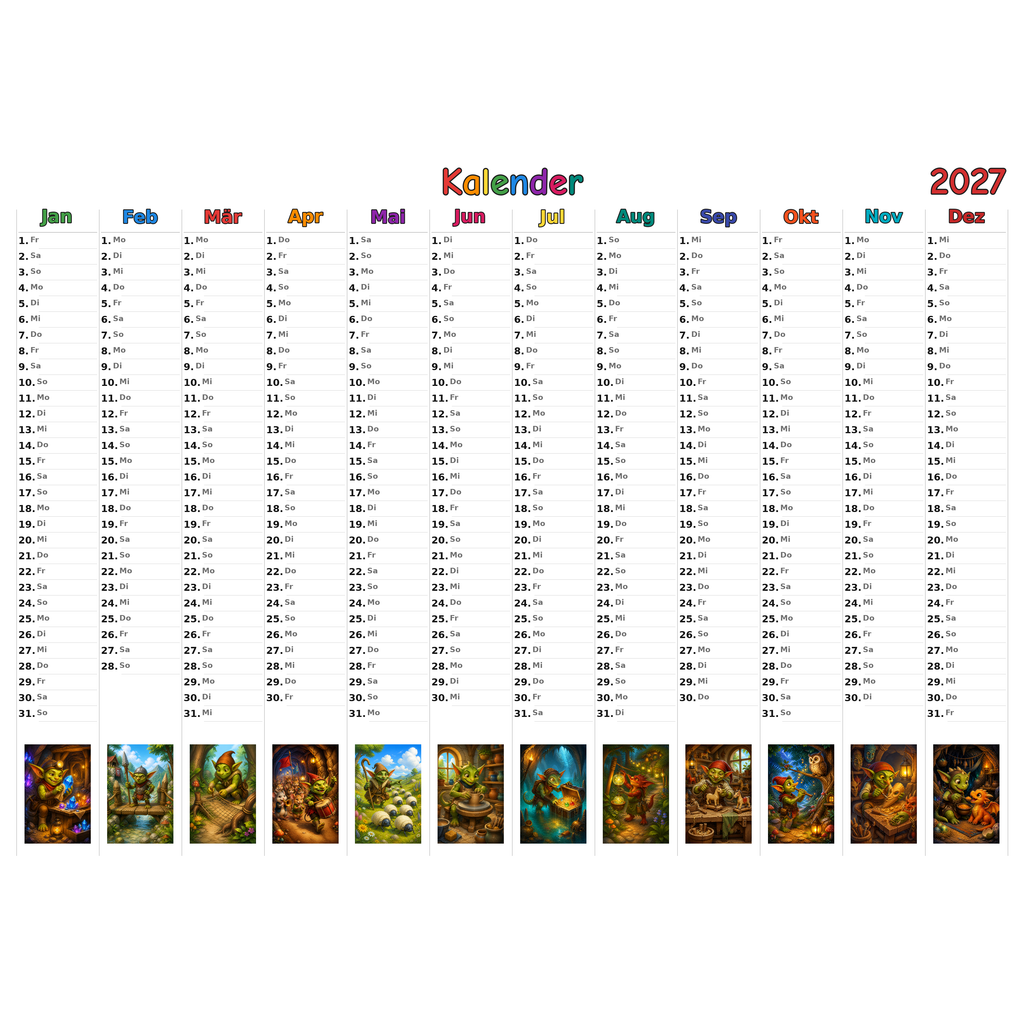 goblins_medium Kalender 2027 ausgemalt