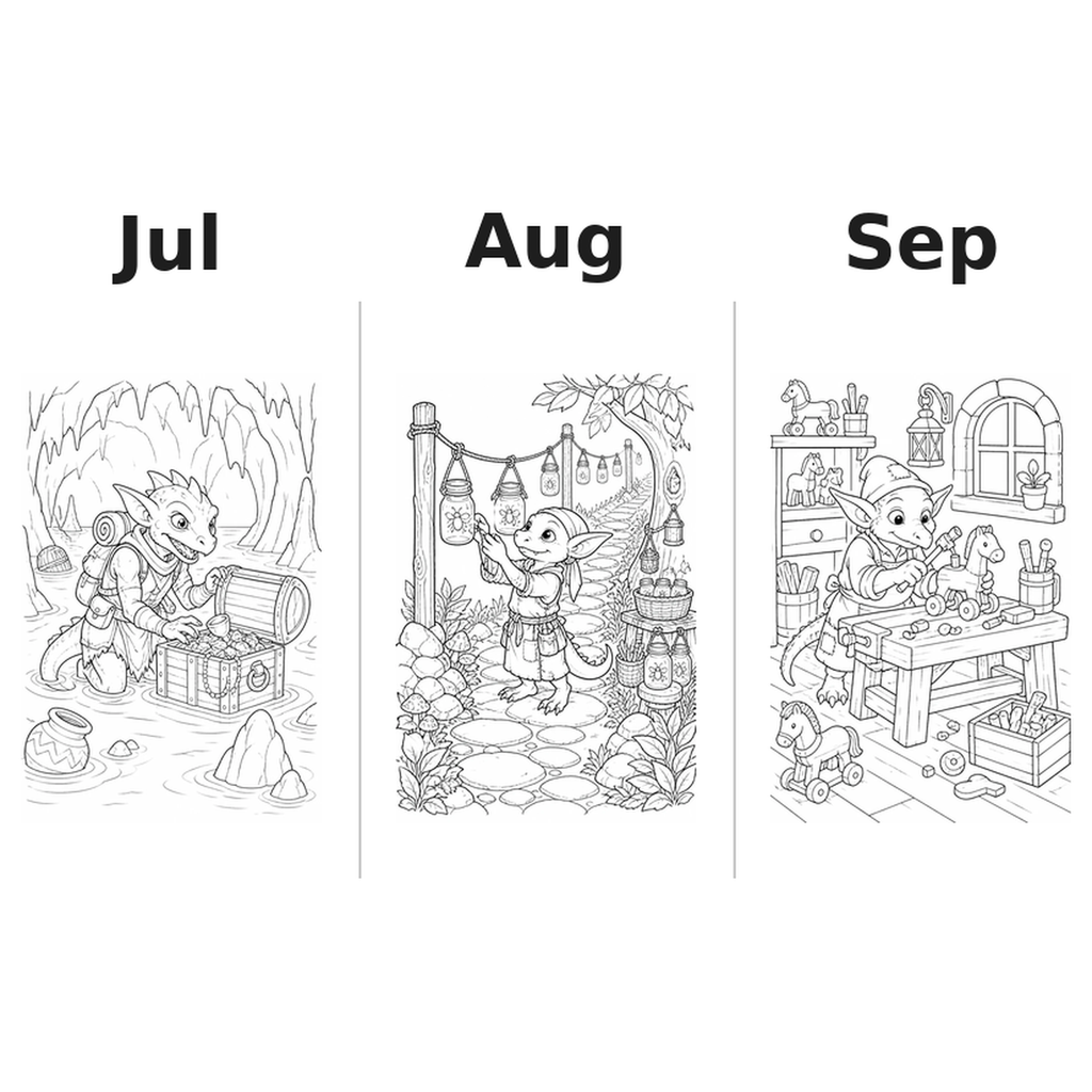 goblins_medium Kalender 2027 Motive Ausmalen 3