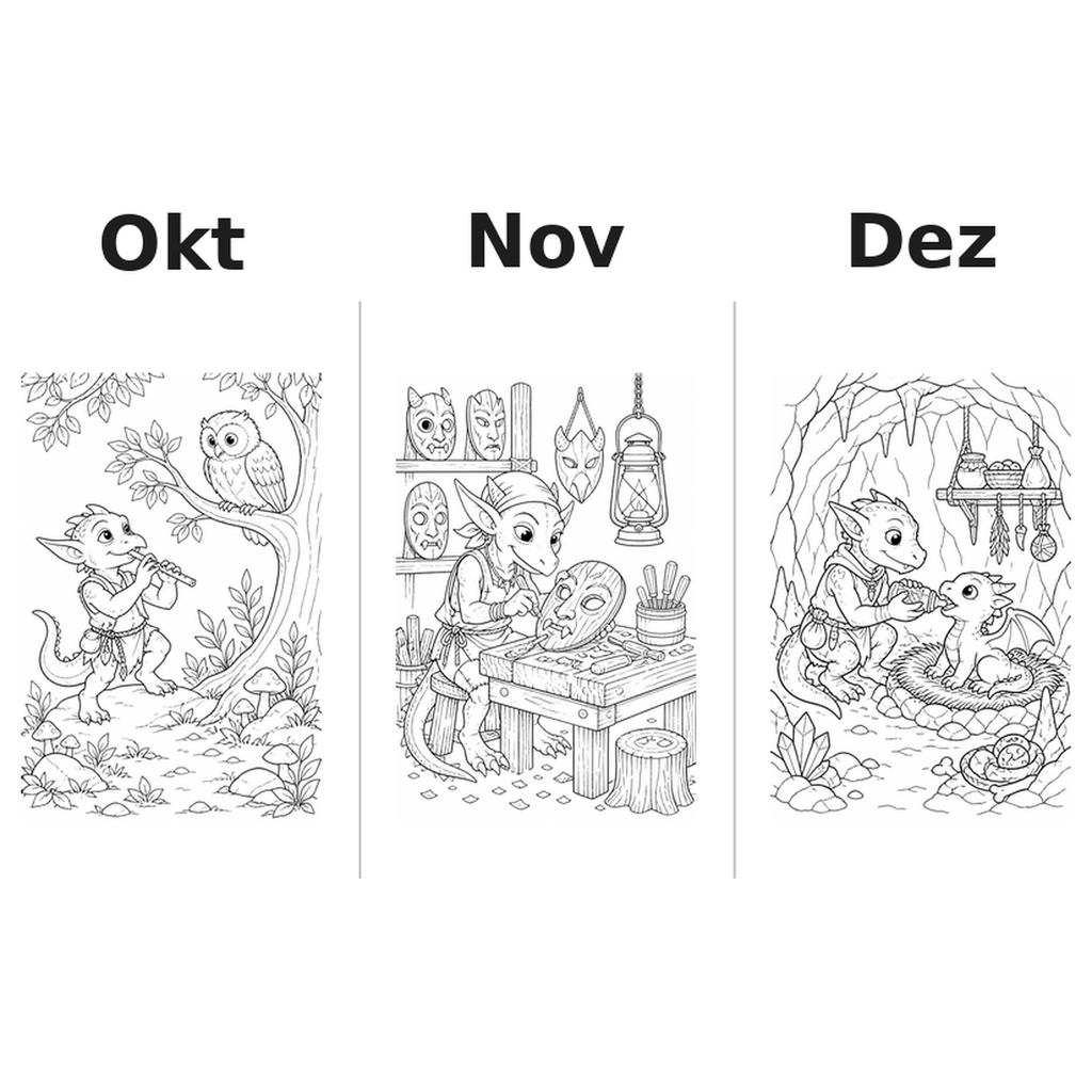 goblins_medium Kalender 2027 Motive Ausmalen 4