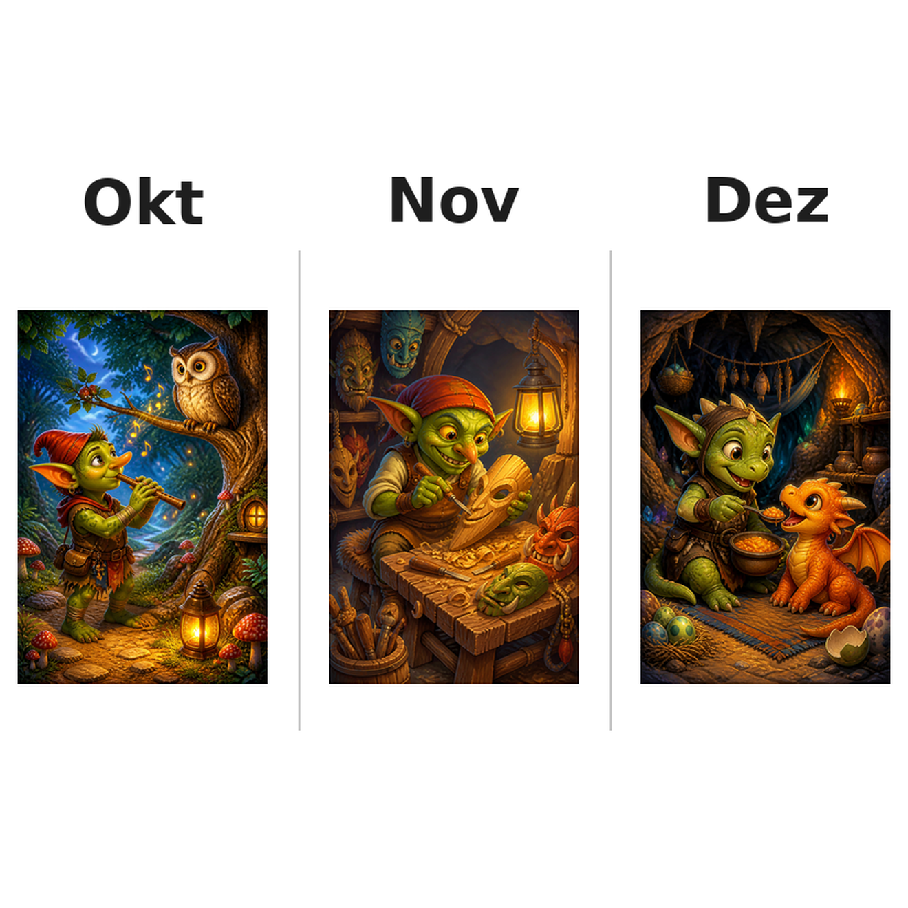 goblins_medium Kalender 2027 Motive ausgemalt 4