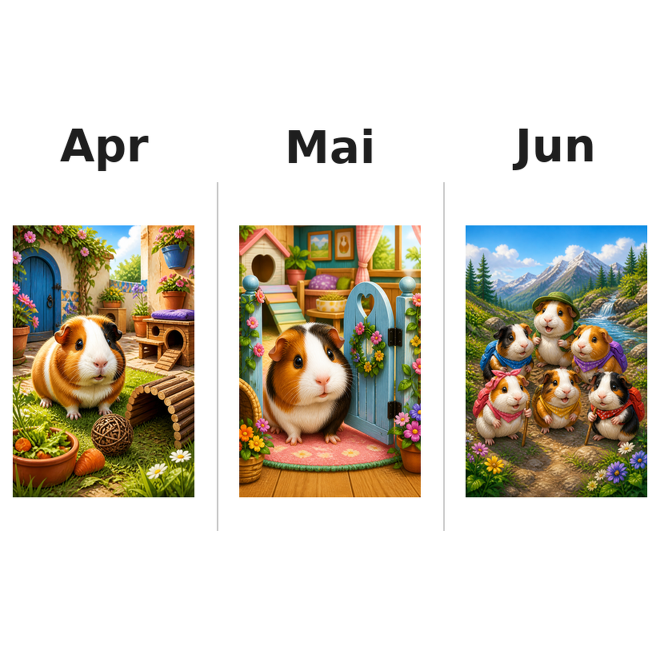 guinea_pigs_low Kalender 2027 Motive ausgemalt 2