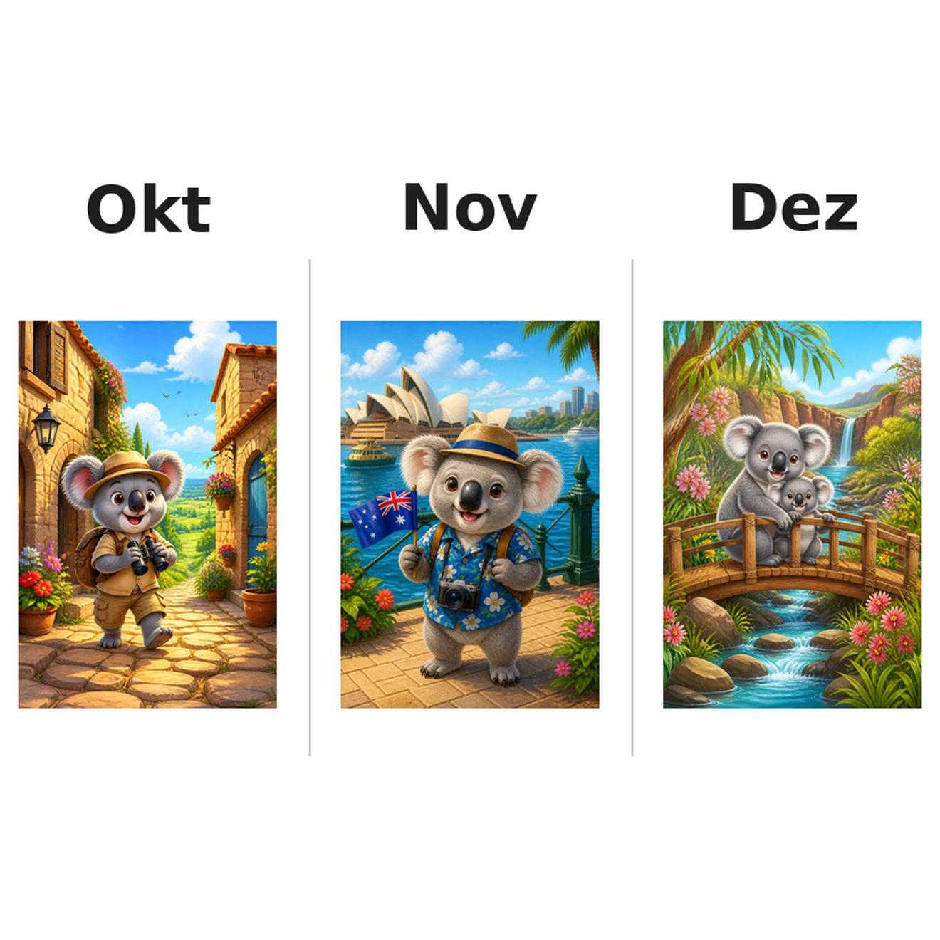 koalas_low Kalender 2027 Motive ausgemalt 4