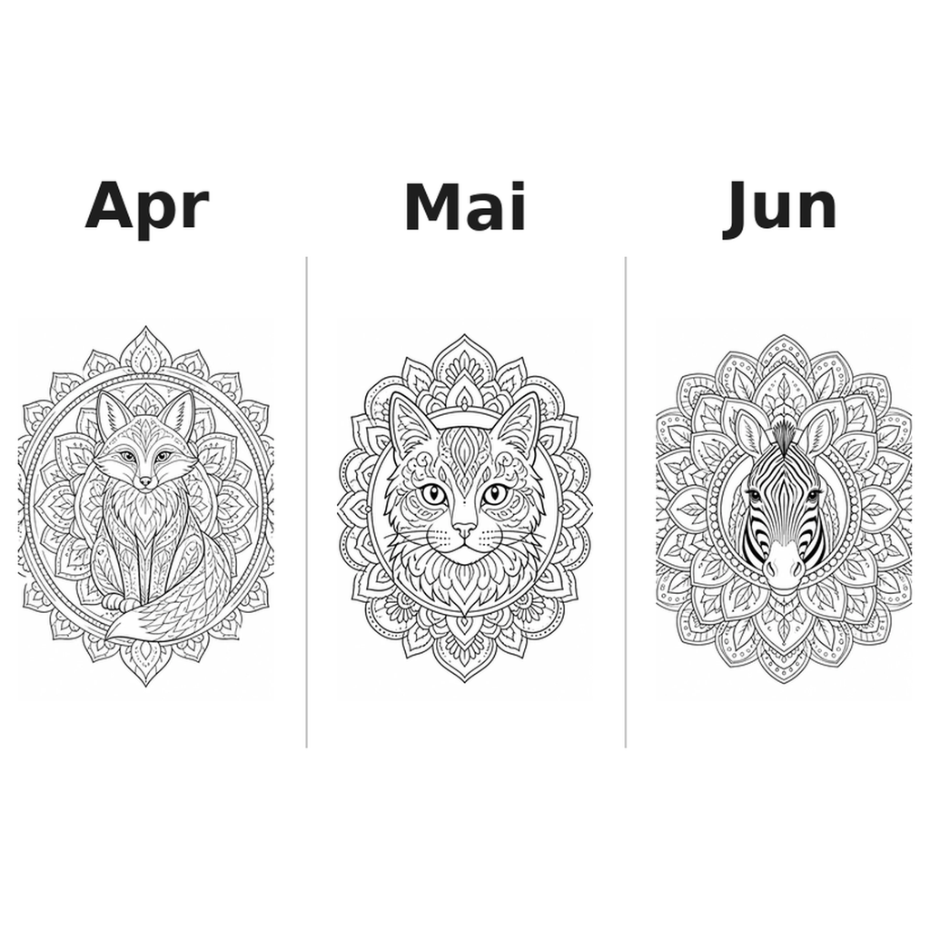 mandala Kalender 2027 Motive Ausmalen 2