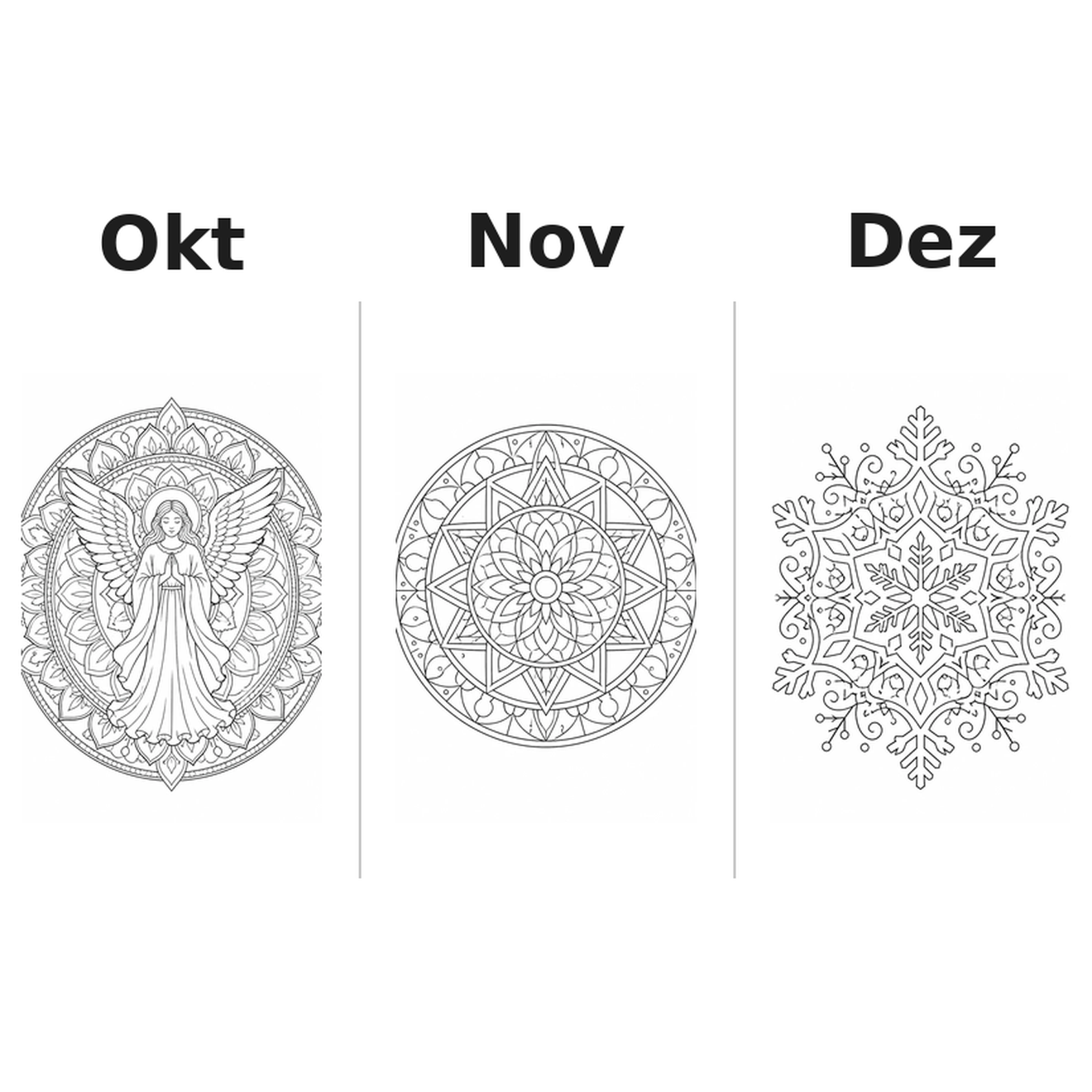 mandala Kalender 2027 Motive Ausmalen 4