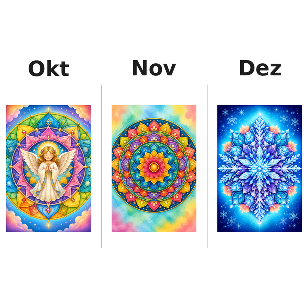 mandala Kalender 2027 Motive ausgemalt 4