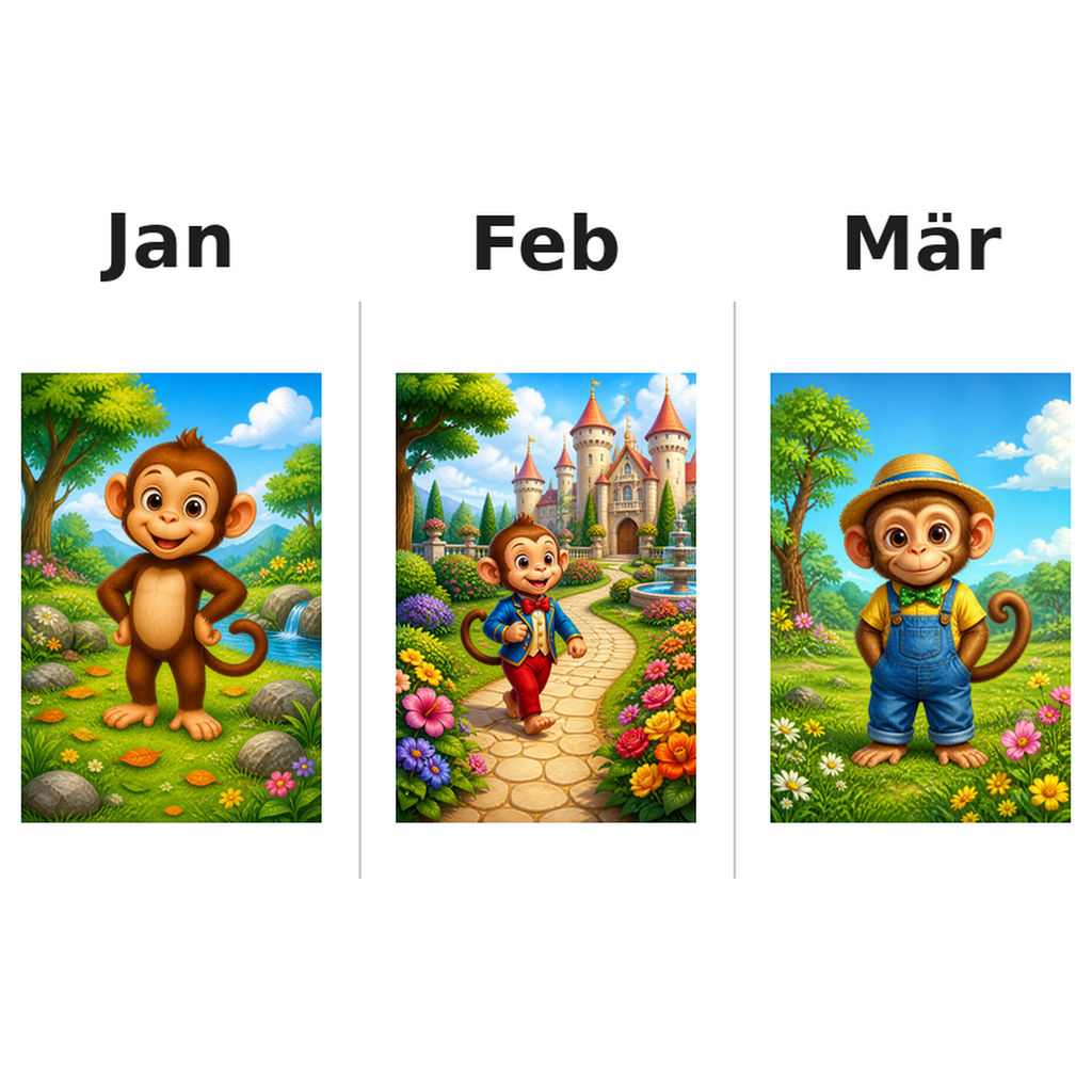 monkeys_low Kalender 2027 Motive ausgemalt 1