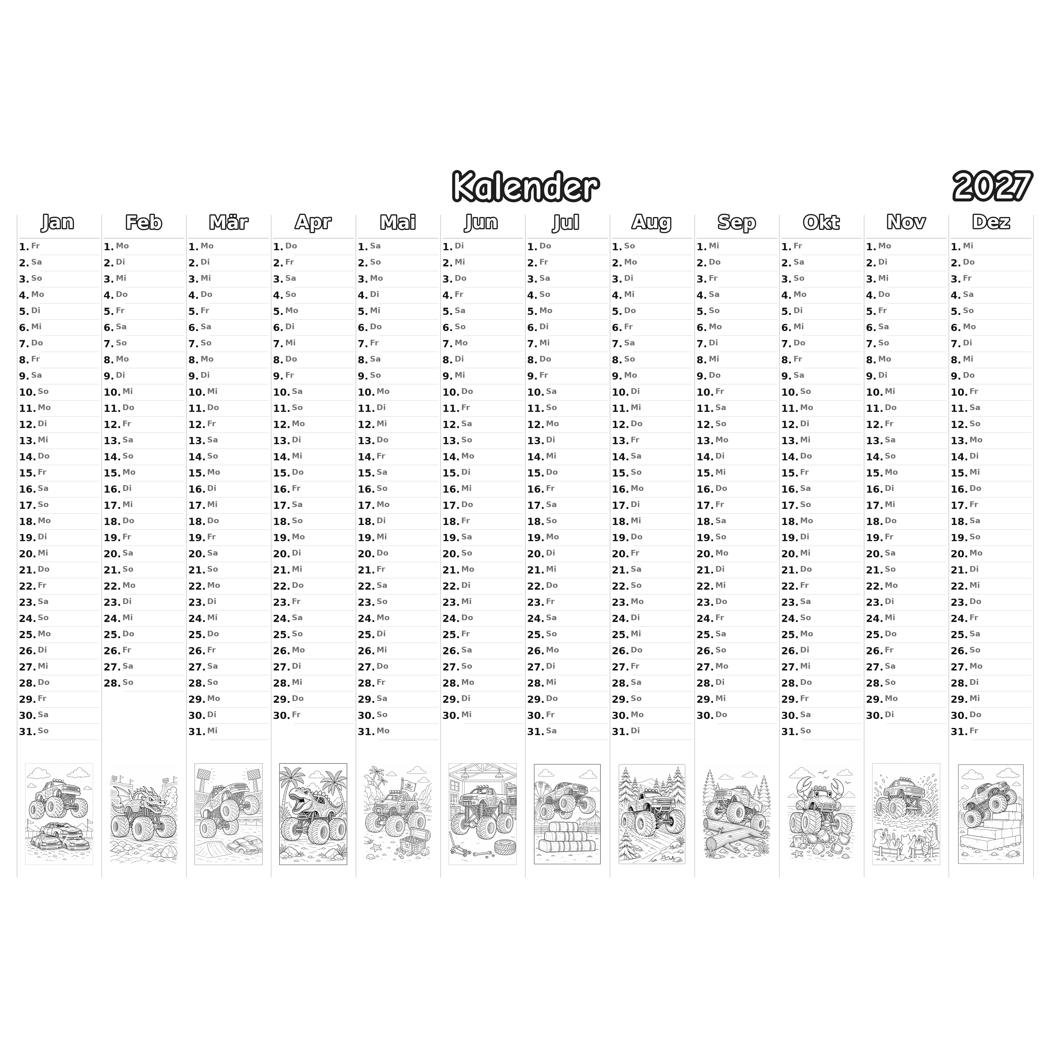monster_trucks_medium Kalender 2027 Ausmalen