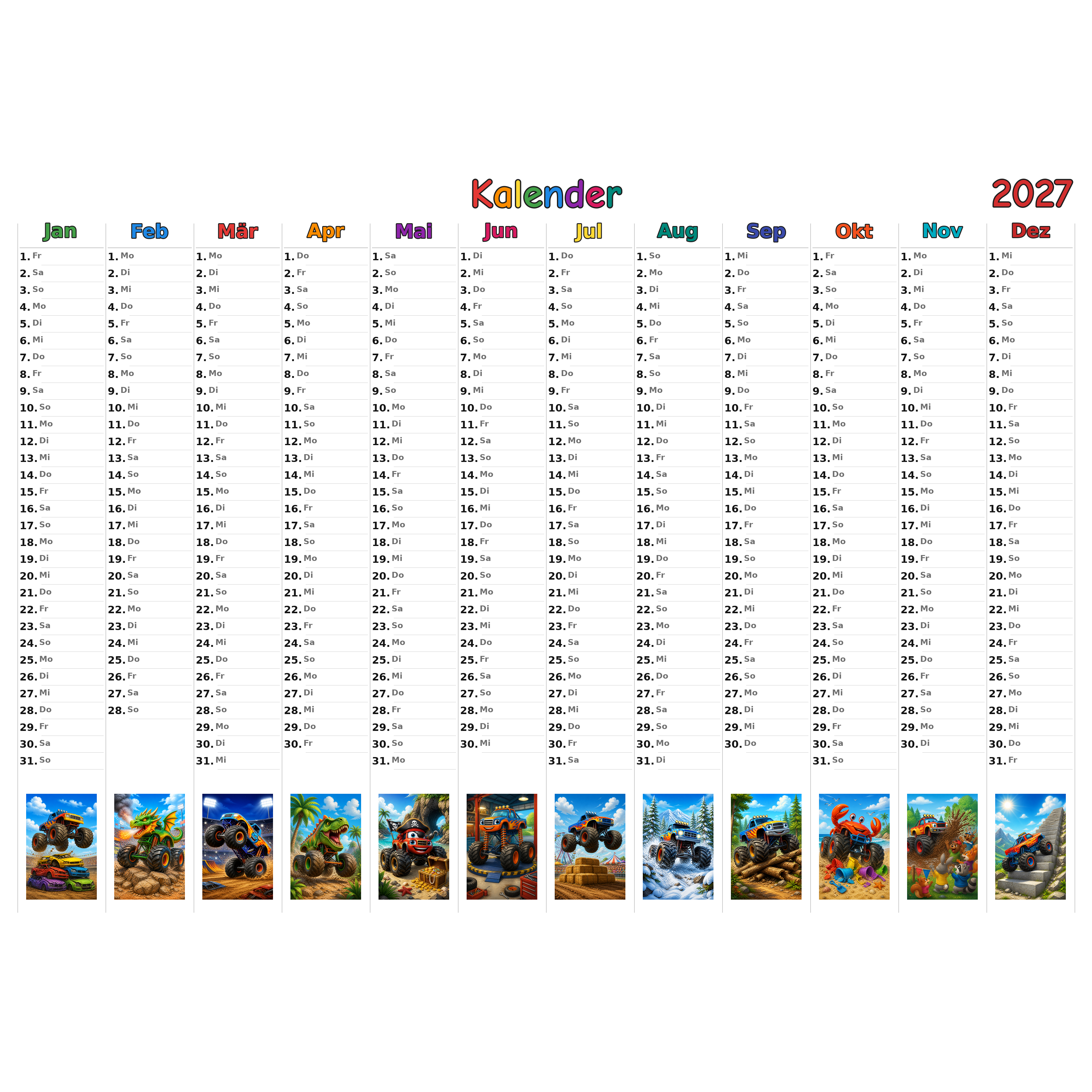 monster_trucks_medium Kalender 2027 ausgemalt
