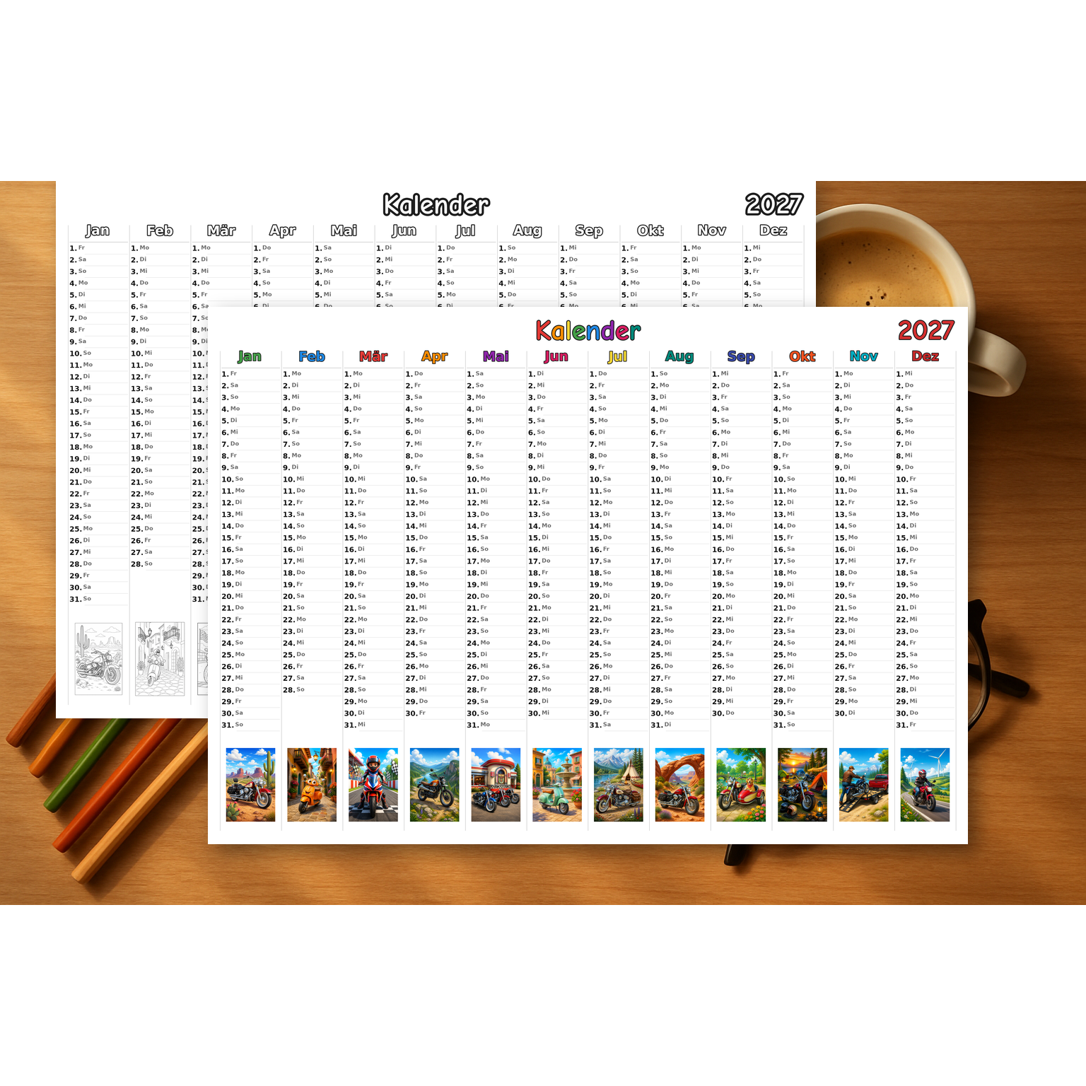 motorcycles_medium Kalender 2027 Mockup