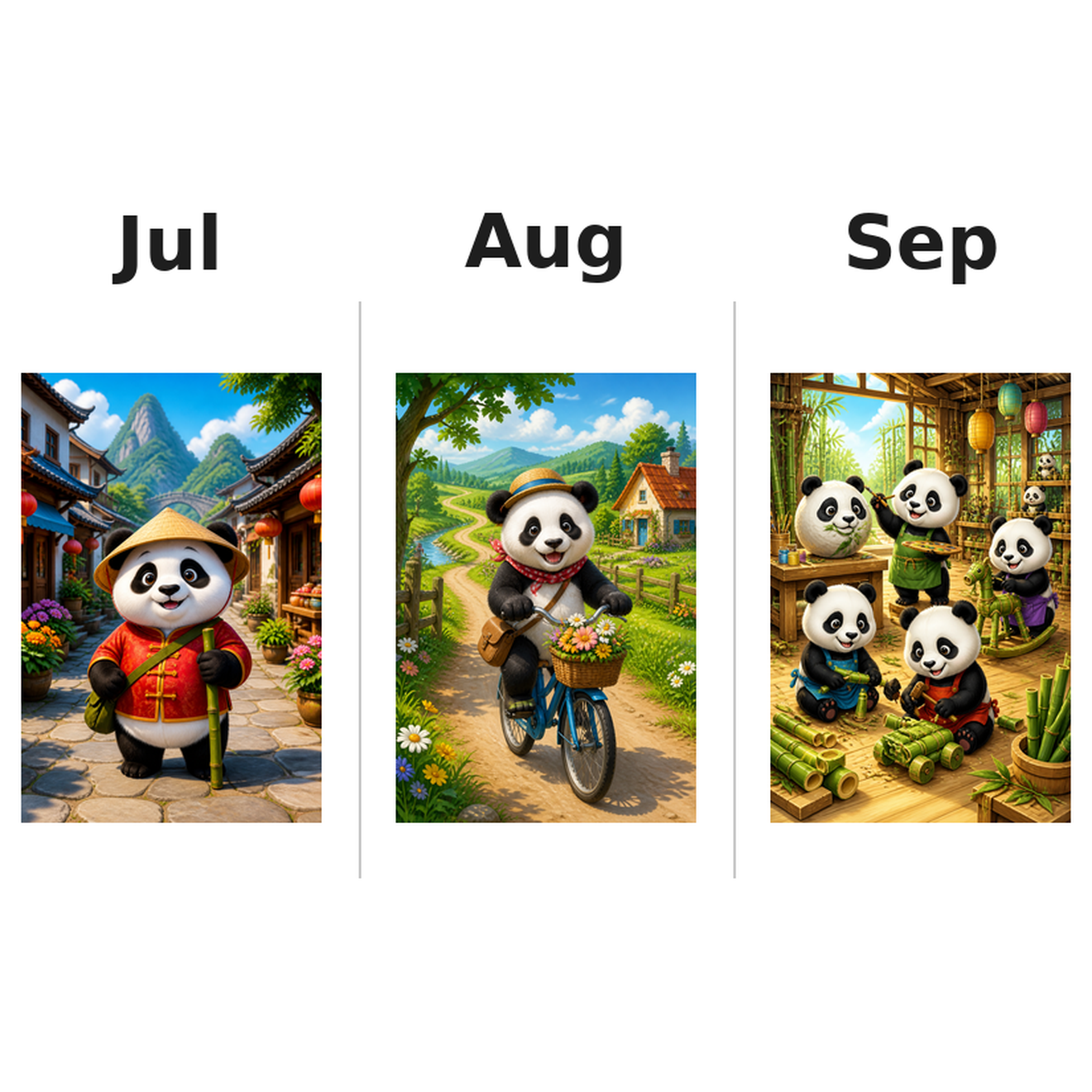 panda_low Kalender 2027 Motive ausgemalt 3