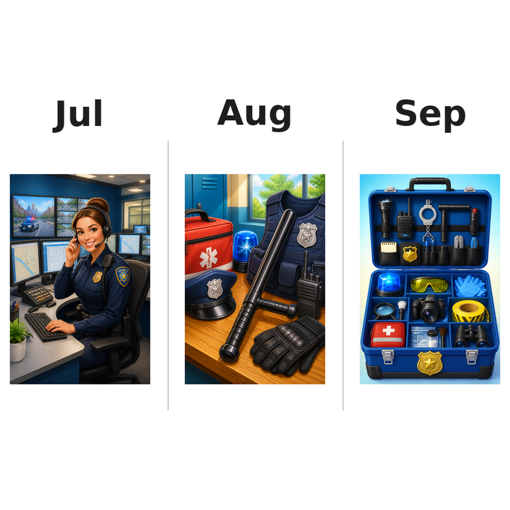 police Kalender 2027 Motive ausgemalt 3