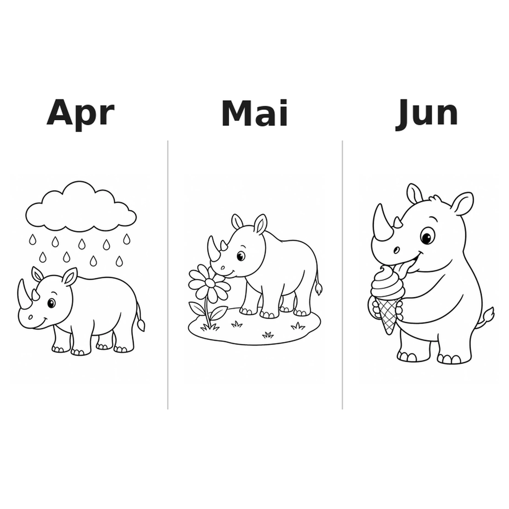 rhinos_low Kalender 2027 Motive Ausmalen 2
