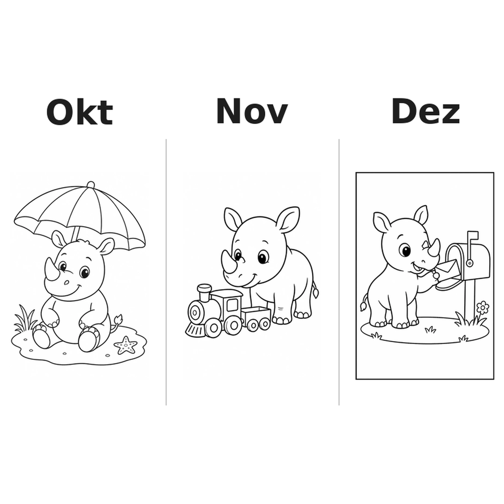 rhinos_low Kalender 2027 Motive Ausmalen 4