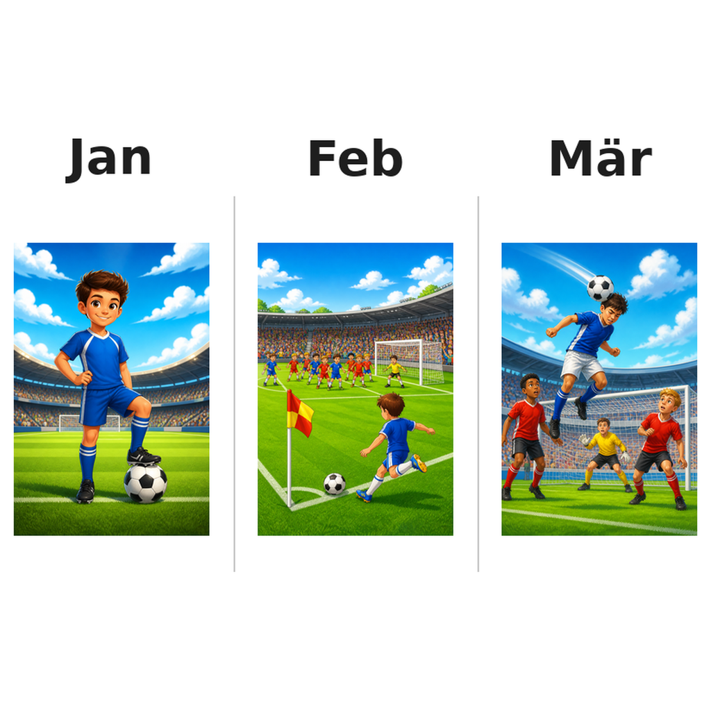 soccer Kalender 2027 Motive ausgemalt 1