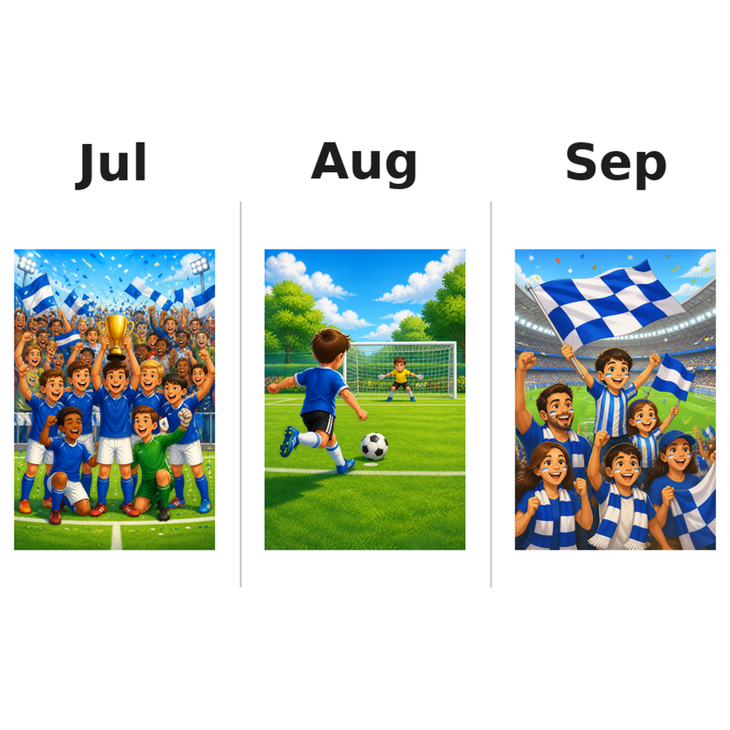 soccer Kalender 2027 Motive ausgemalt 3