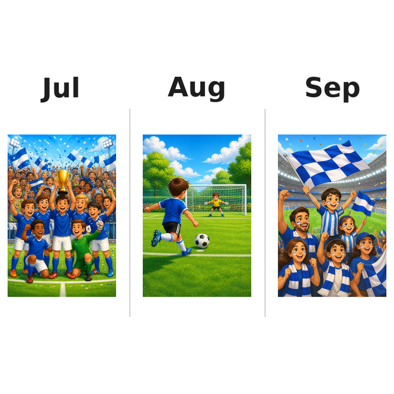 soccer Kalender 2027 Motive ausgemalt 3