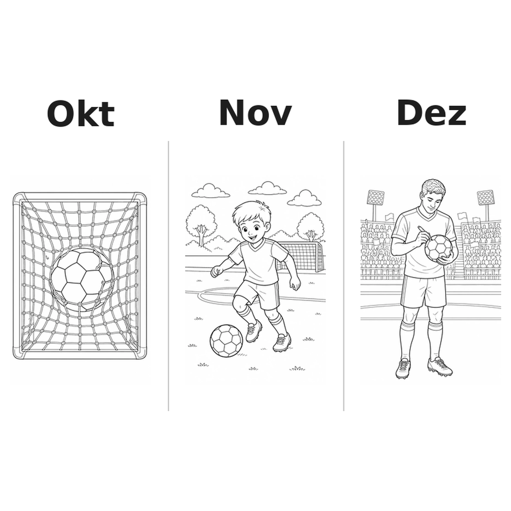 soccer Kalender 2027 Motive Ausmalen 4