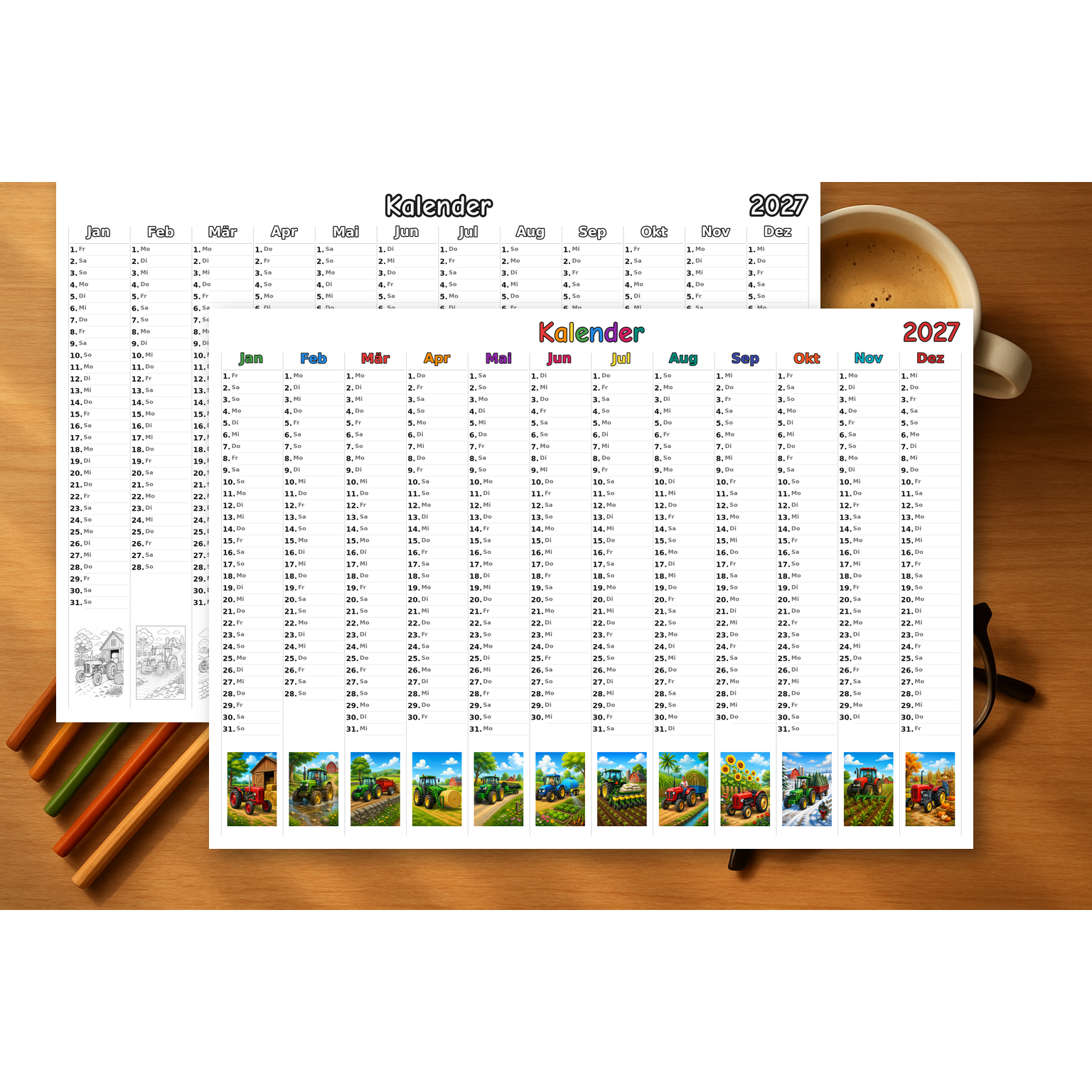 tractors_medium Kalender 2027 Mockup
