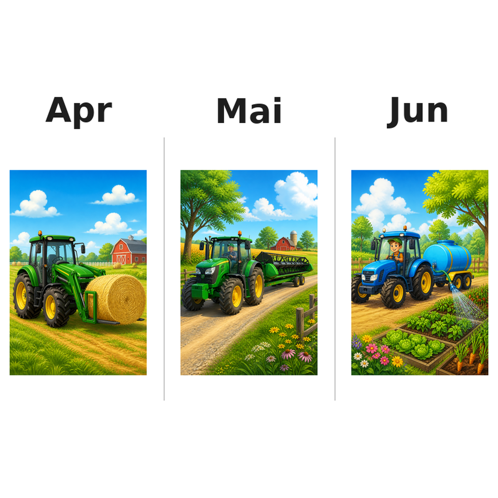 tractors_medium Kalender 2027 Motive ausgemalt 2