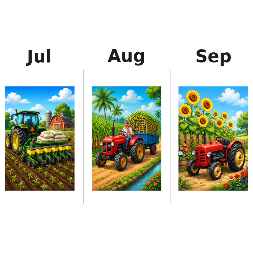tractors_medium Kalender 2027 Motive ausgemalt 3