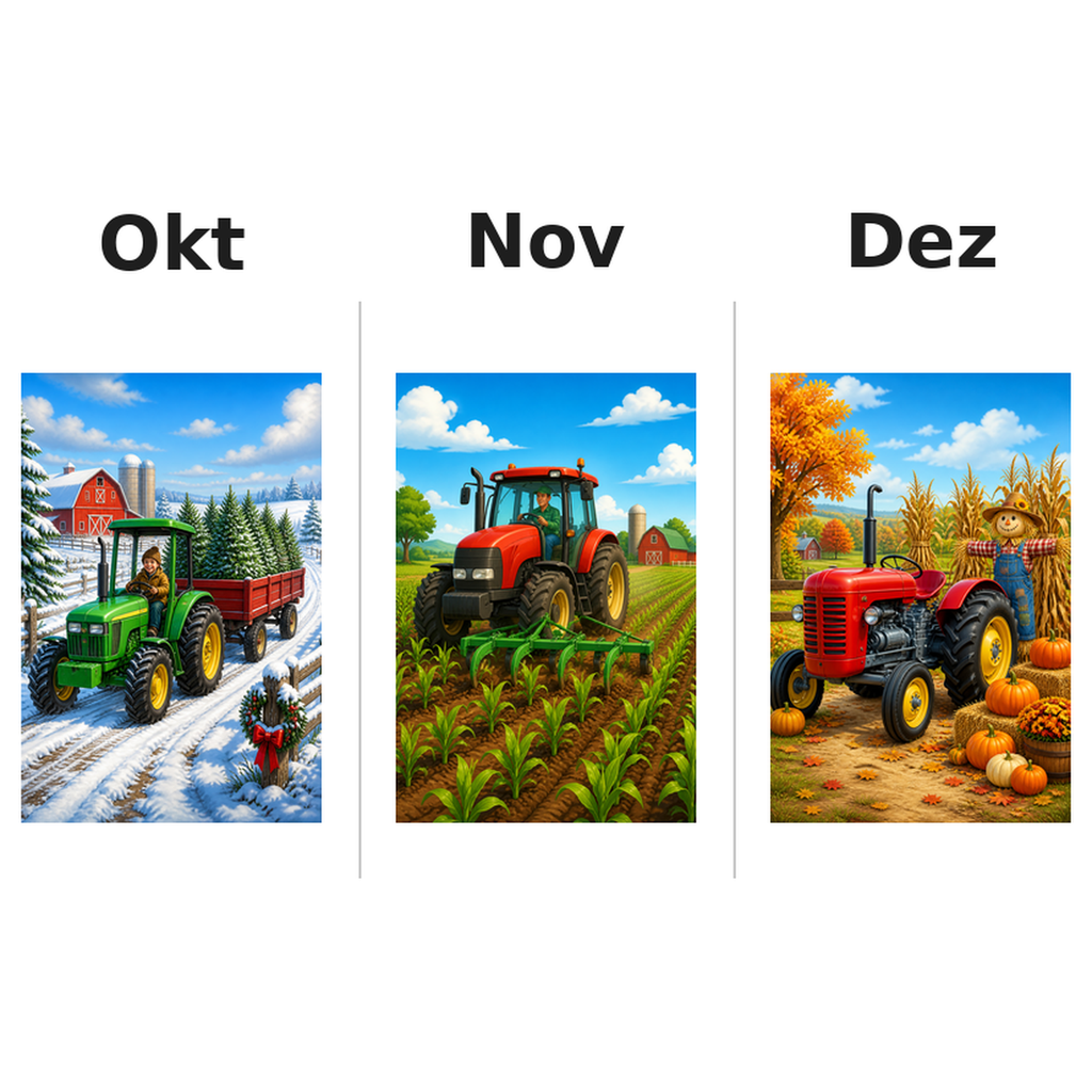 tractors_medium Kalender 2027 Motive ausgemalt 4