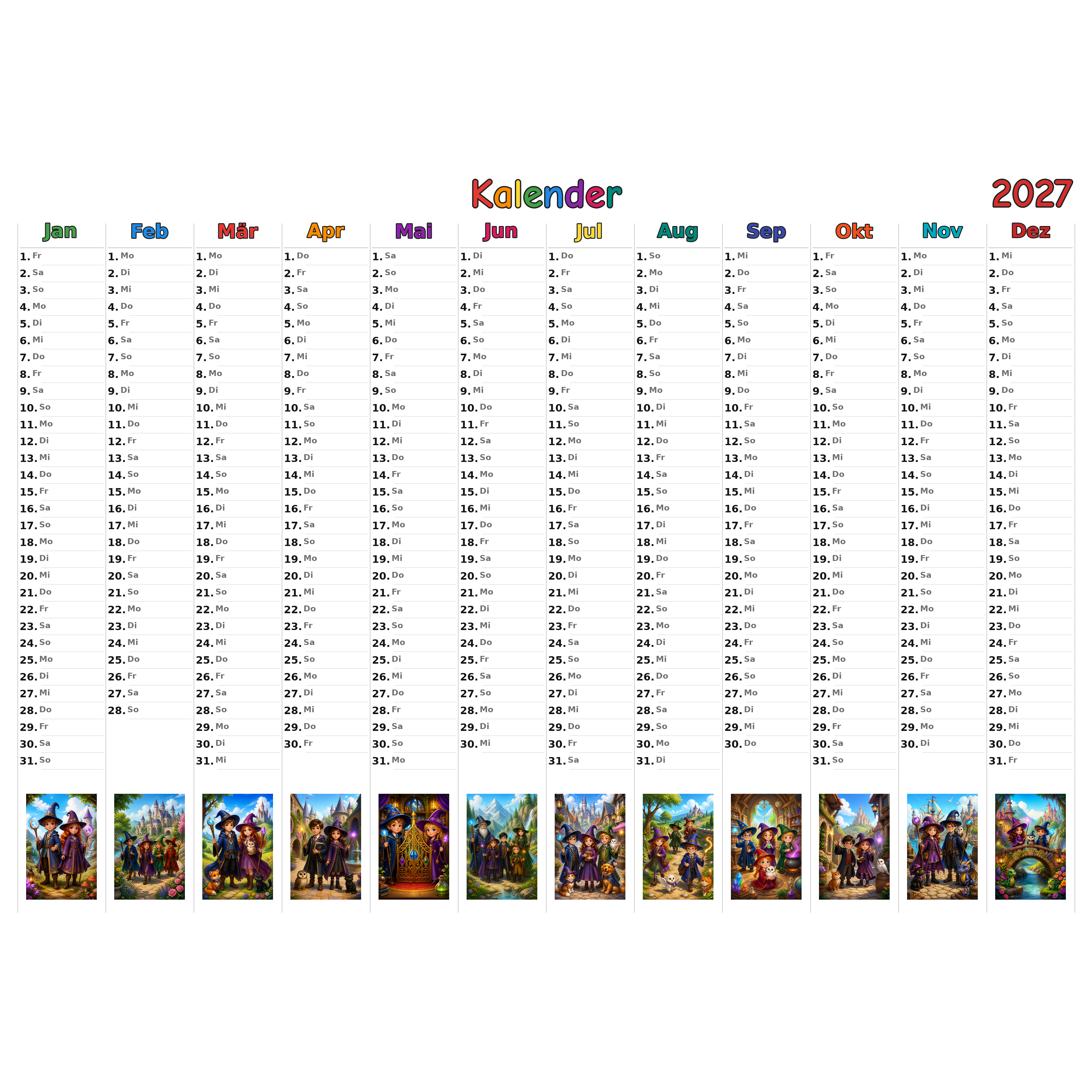 witches_and_wizards Kalender 2027 ausgemalt