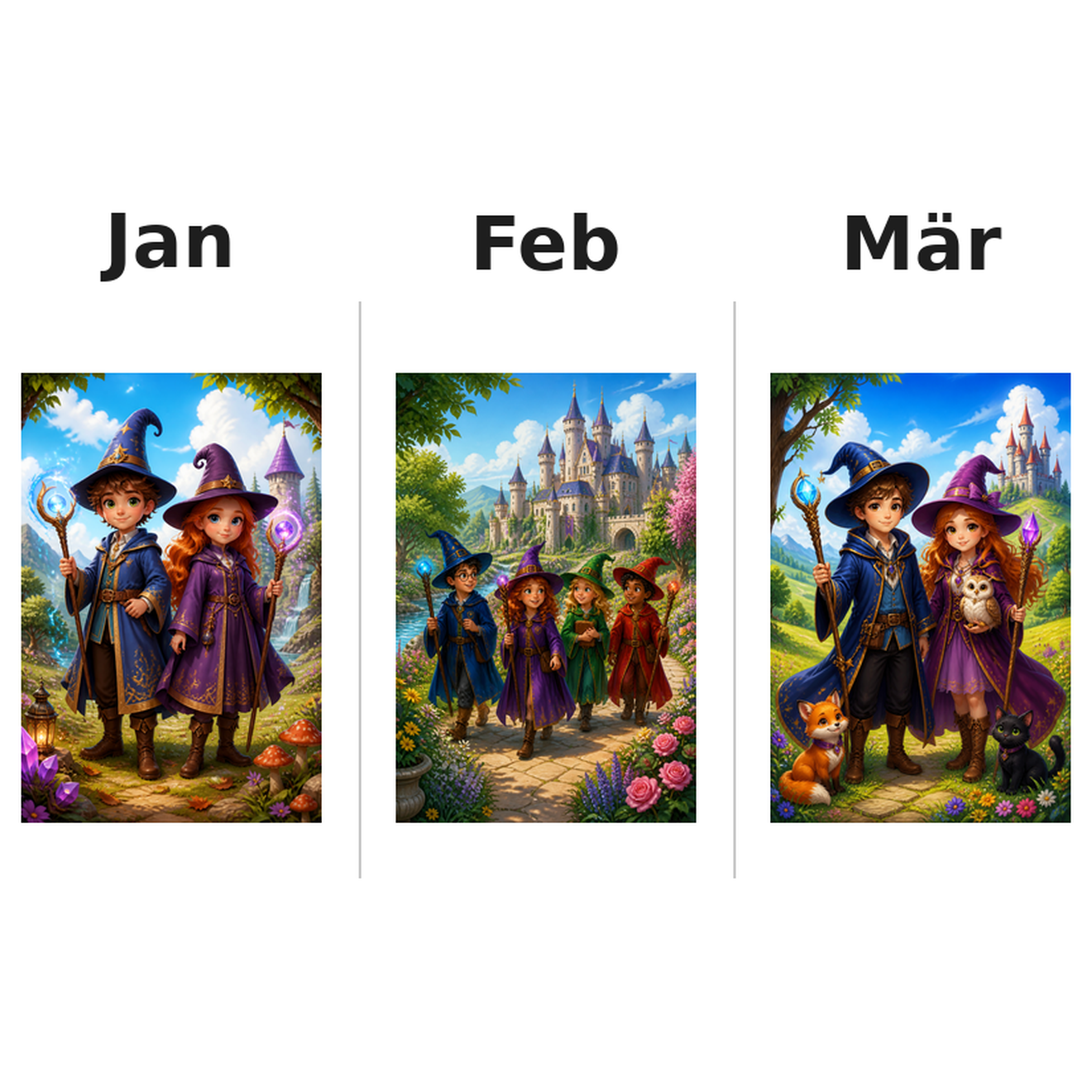 witches_and_wizards Kalender 2027 Motive ausgemalt 1
