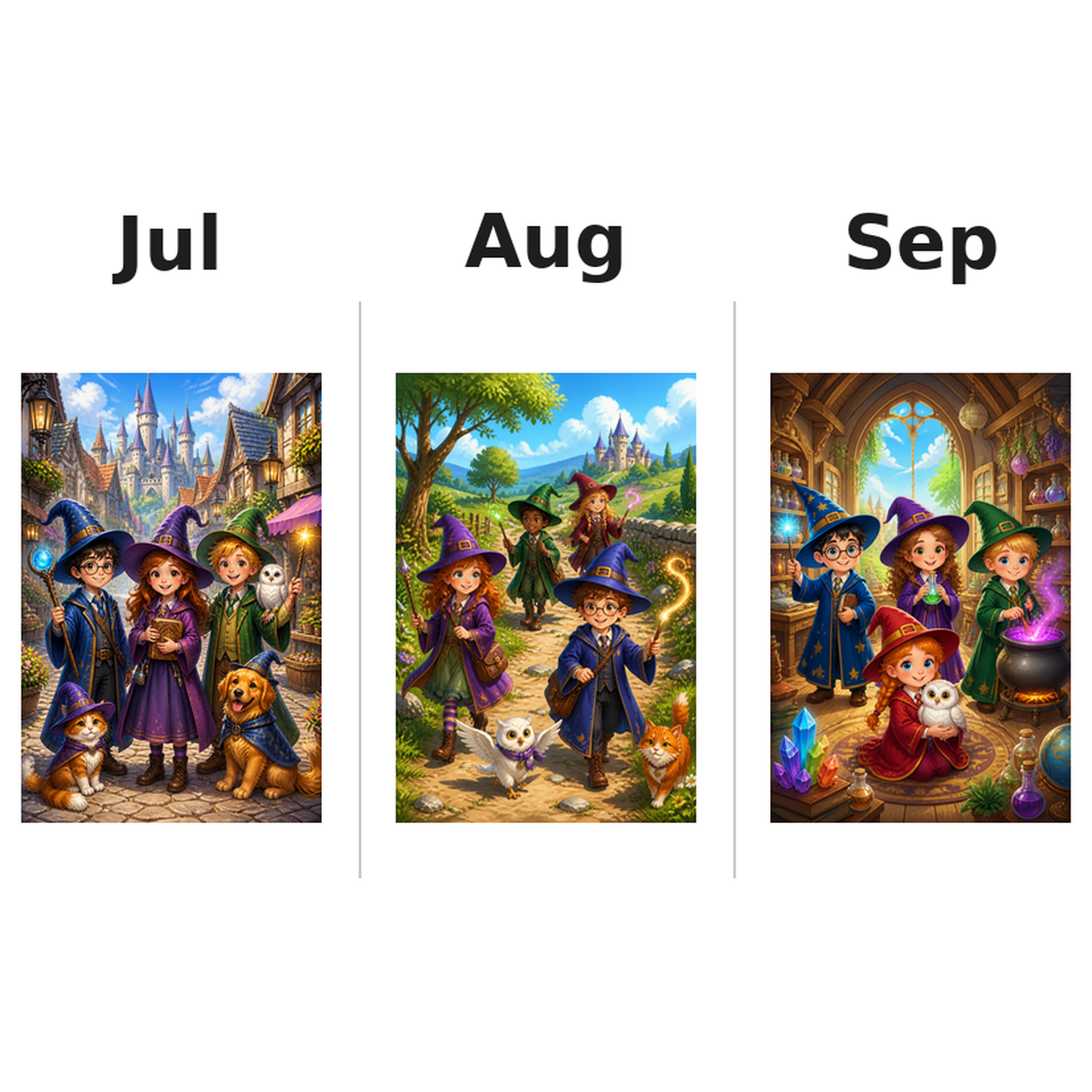 witches_and_wizards Kalender 2027 Motive ausgemalt 3