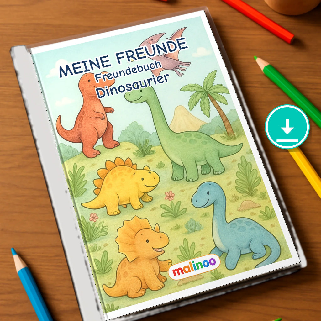 Freundebuch Dinosaur de 00 mockup digital