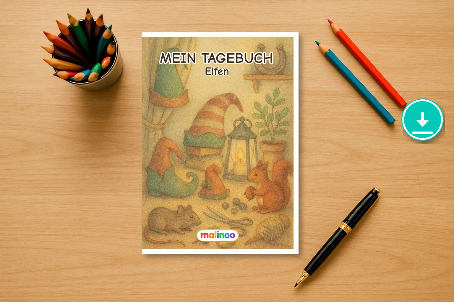 Tagebuch Elves Medium 00 mockup digital