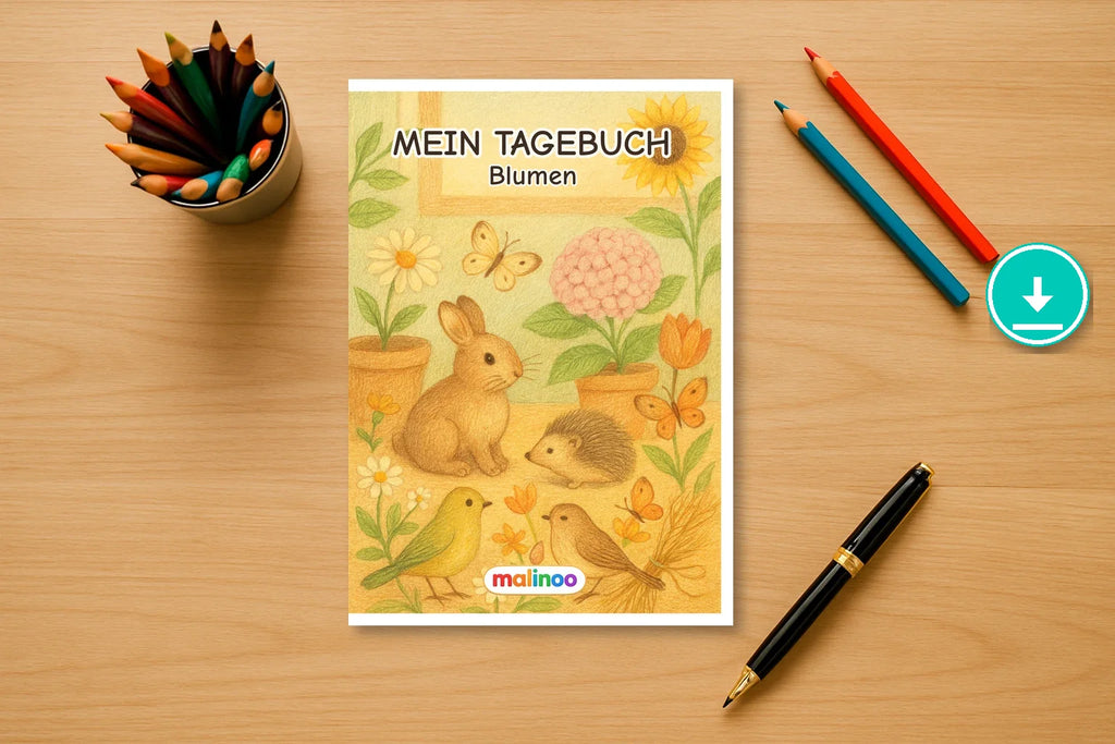 Tagebuch Flowers Medium 00 mockup digital