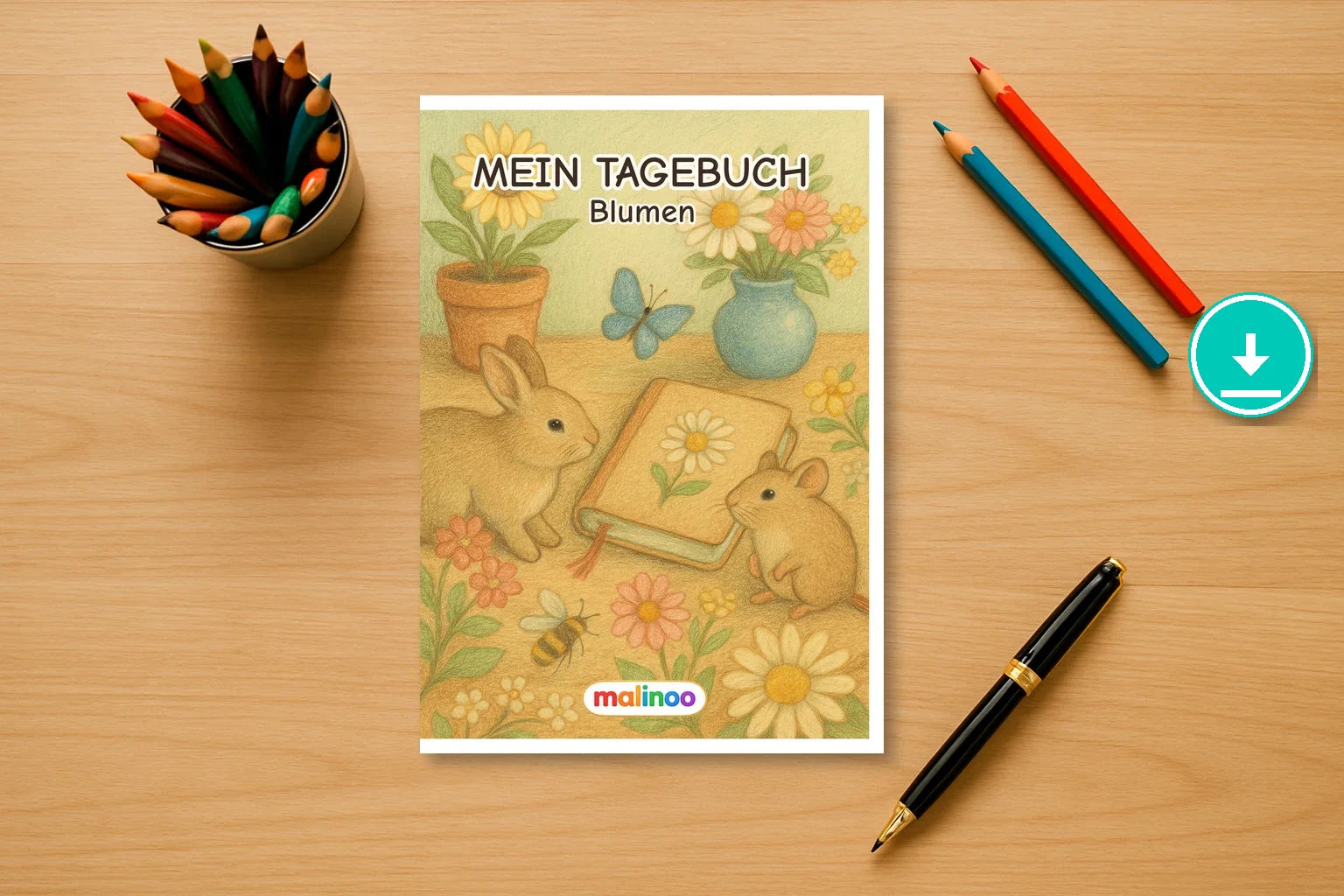 Tagebuch Flowers Activity Medium activity 00 mockup digital