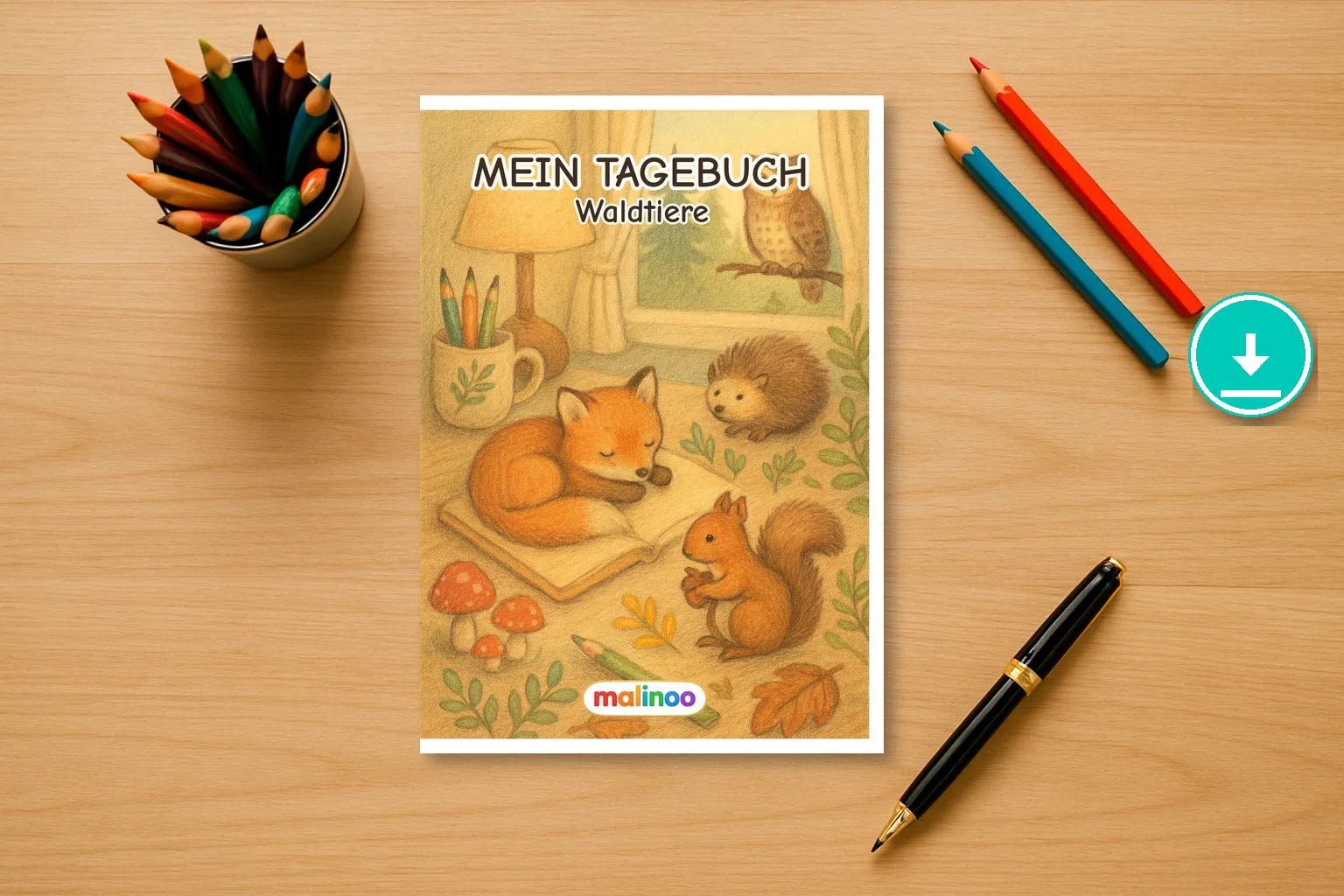 Tagebuch Forest Animals Activity Low animals activity 00 mockup digital