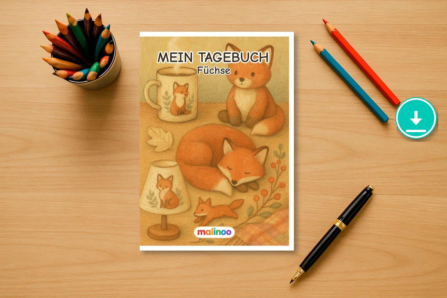 Tagebuch Foxes Activity Low activity 00 mockup digital