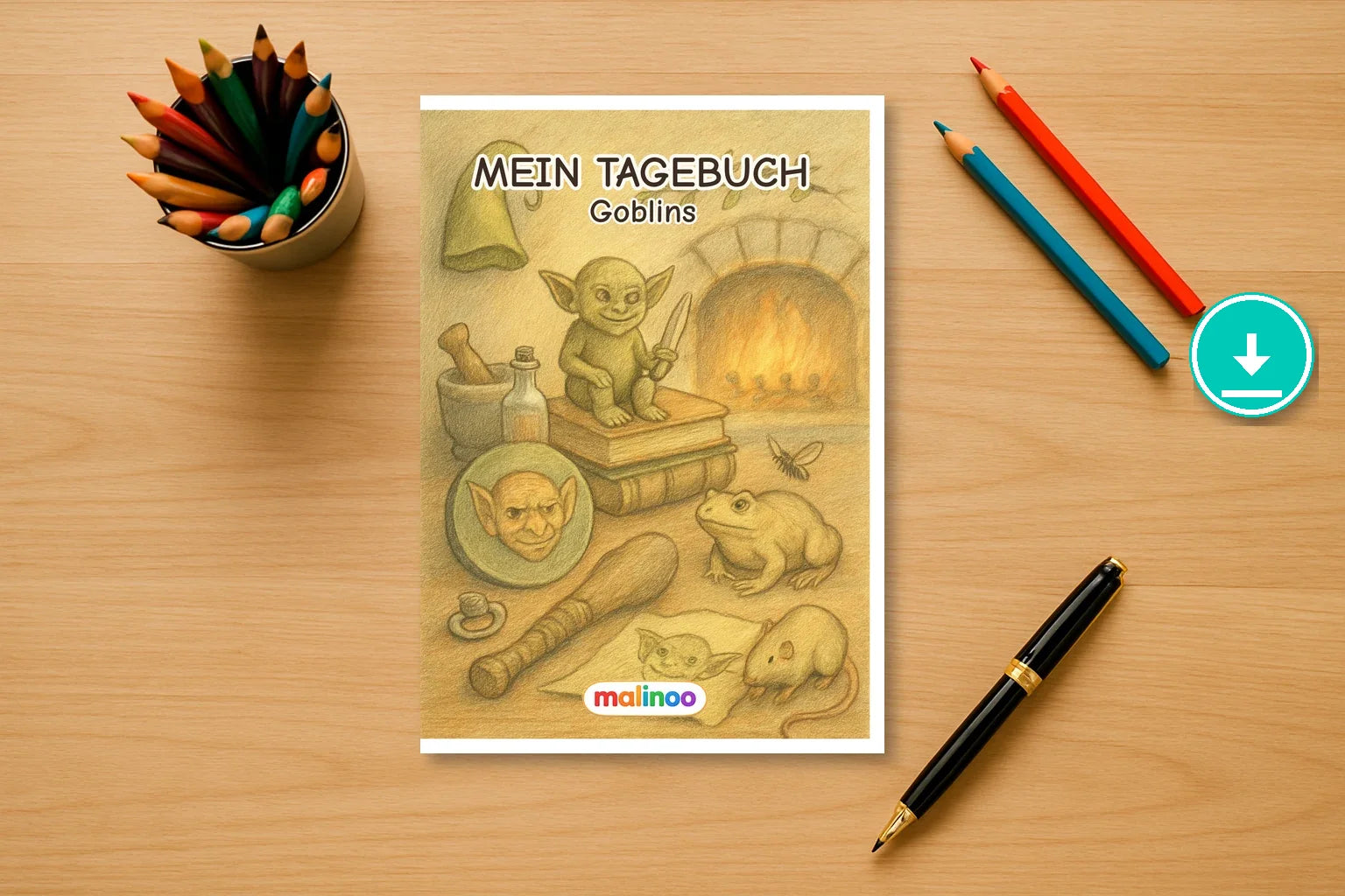Tagebuch Goblins Medium 00 mockup digital