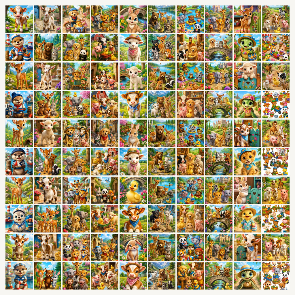Sticker-Set Kinder – 100 Aufkleber pro Motivwelt – DIN-A4 Vinyl, wasserfest – 10 Motivwelten zur Auswahl – Aufkleber Kinder, Sticker Set – Bild 2