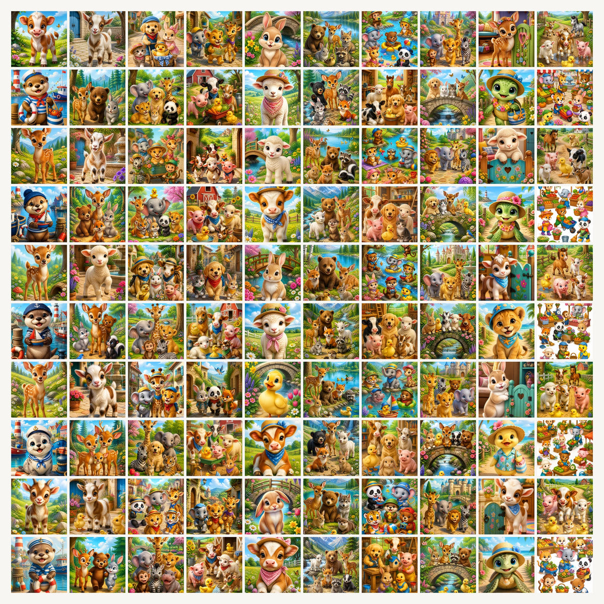 Sticker-Set Kinder – 100 Aufkleber pro Motivwelt – DIN-A4 Vinyl, wasserfest – 10 Motivwelten zur Auswahl – Aufkleber Kinder, Sticker Set – Bild 2