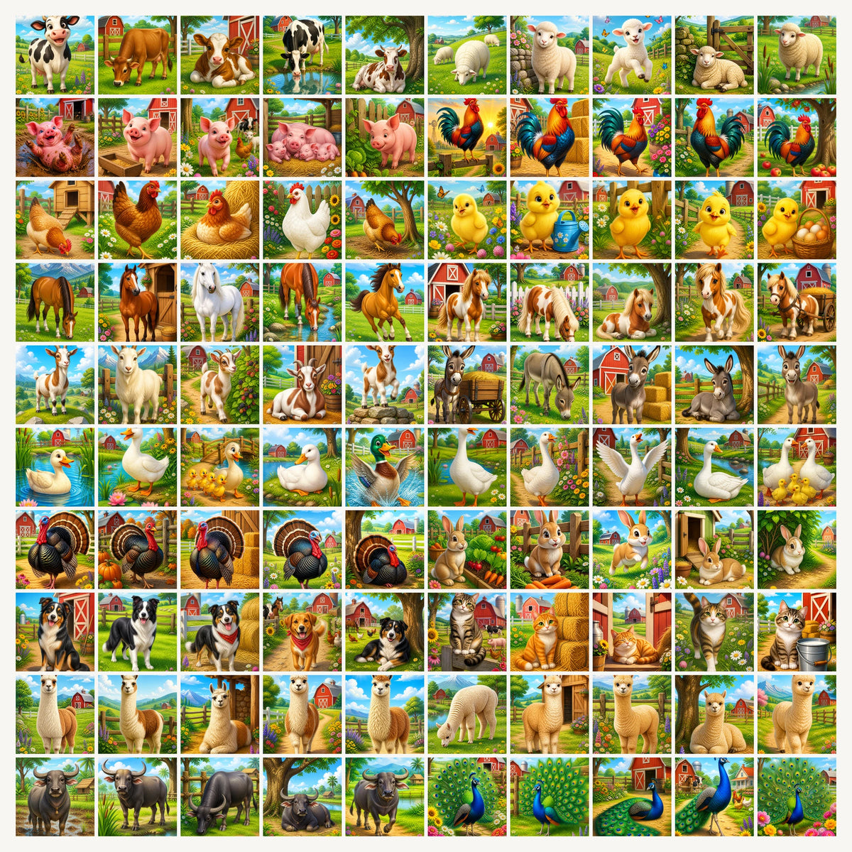 Sticker-Set Kinder – 100 Aufkleber pro Motivwelt – DIN-A4 Vinyl, wasserfest – 10 Motivwelten zur Auswahl – Aufkleber Kinder, Sticker Set – Bild 10