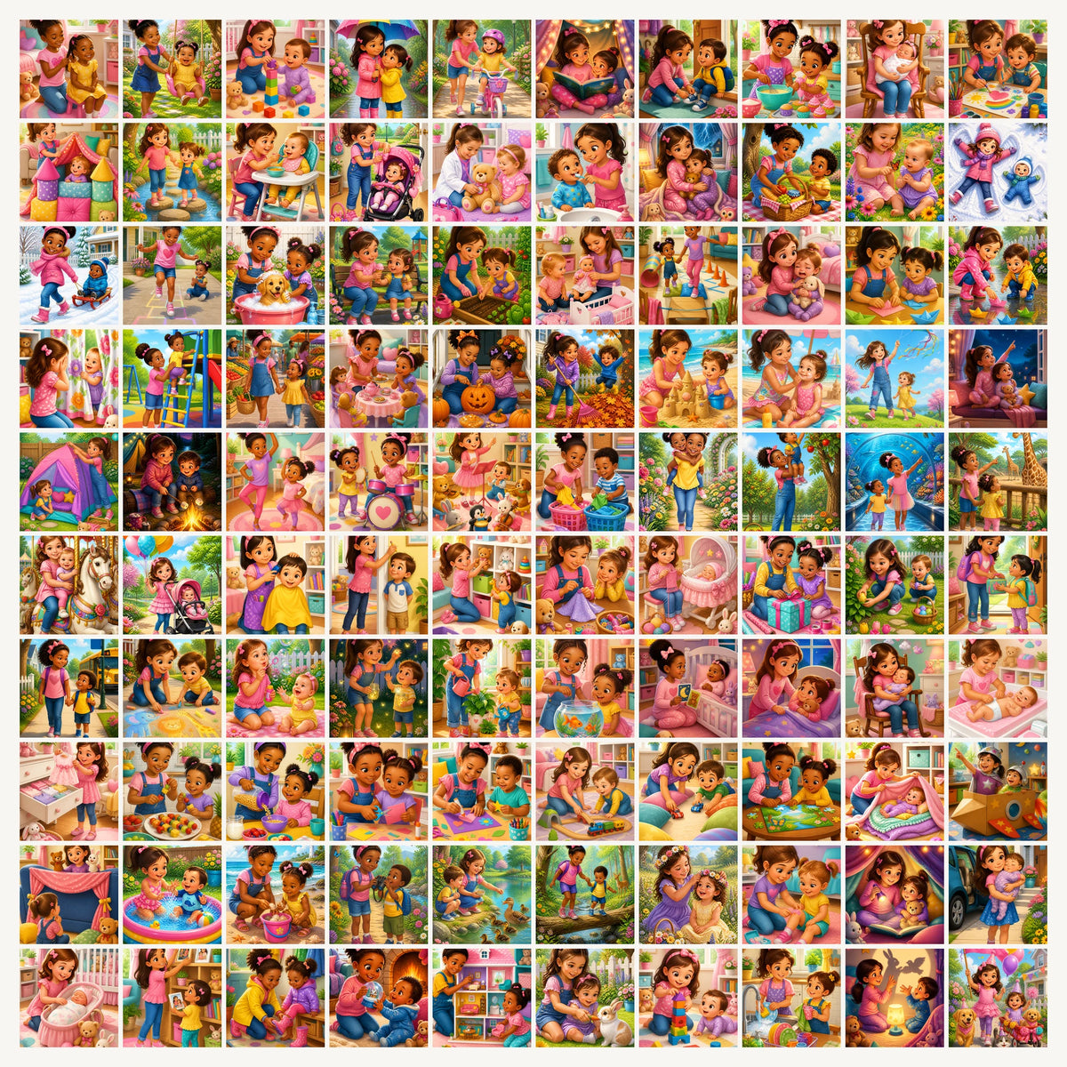 Sticker Kindergeburtstag, Griechische Götter, Meerschweinchen, Halloween, Flusspferde, Pferde, Krankenhaus, Wir ziehen um, Großer Bruder, Große Schwester – 100 Aufkleber je Thema, Vinyl wasserabweisend – Bild 11