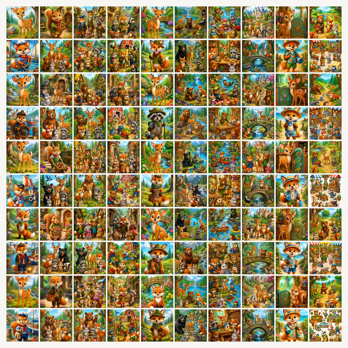 Sticker-Set Kinder – 100 Aufkleber pro Motivwelt – DIN-A4 Vinyl, wasserfest – 10 Motivwelten zur Auswahl – Aufkleber Kinder, Sticker Set – Bild 6