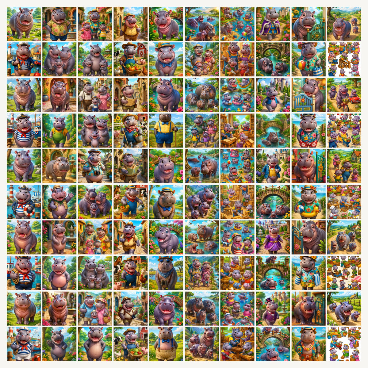 Sticker Kindergeburtstag, Griechische Götter, Meerschweinchen, Halloween, Flusspferde, Pferde, Krankenhaus, Wir ziehen um, Großer Bruder, Große Schwester – 100 Aufkleber je Thema, Vinyl wasserabweisend – Bild 6